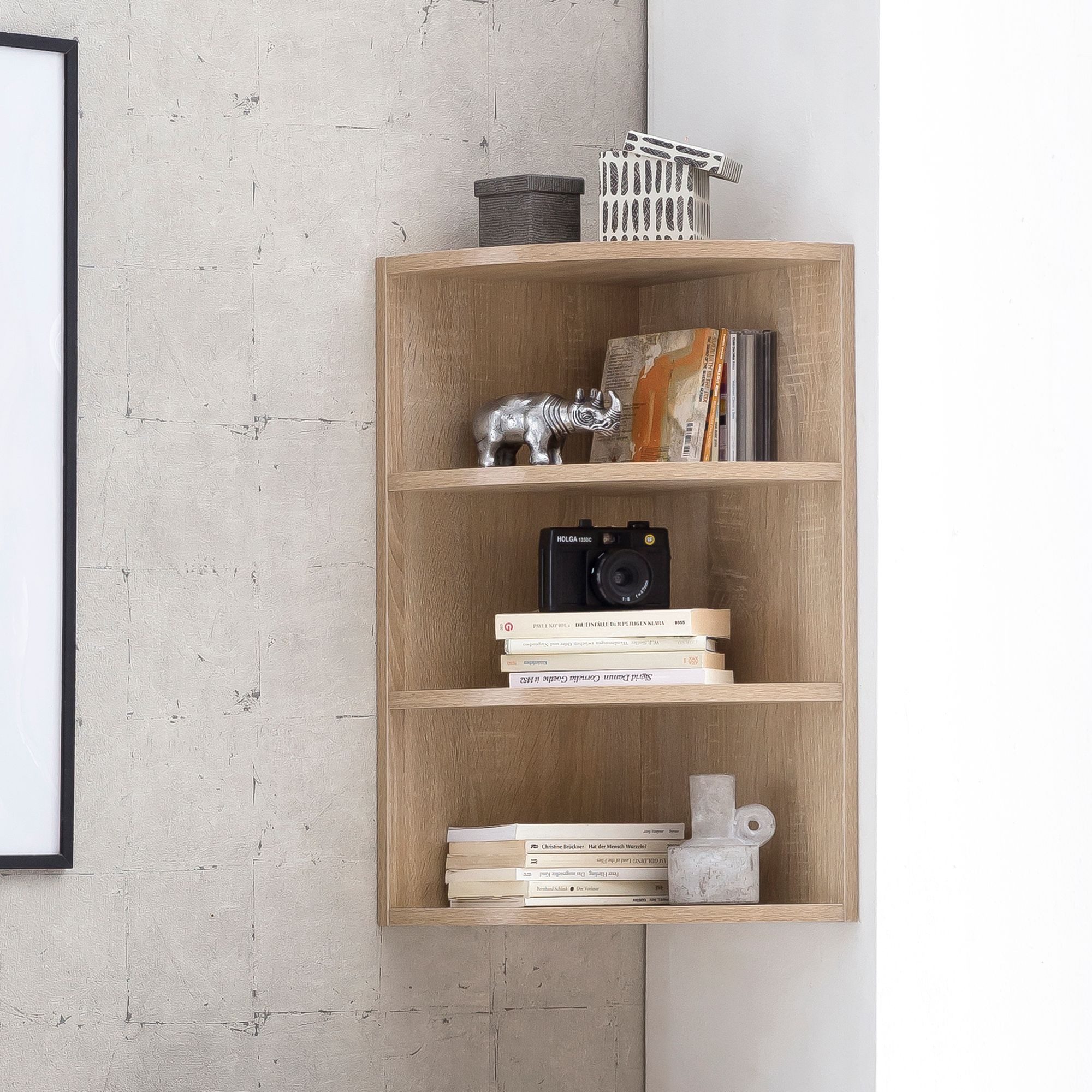 FINEBUY Eckregal SuVa14557_1, Sonoma 30x60x30 cm, günstig online kaufen