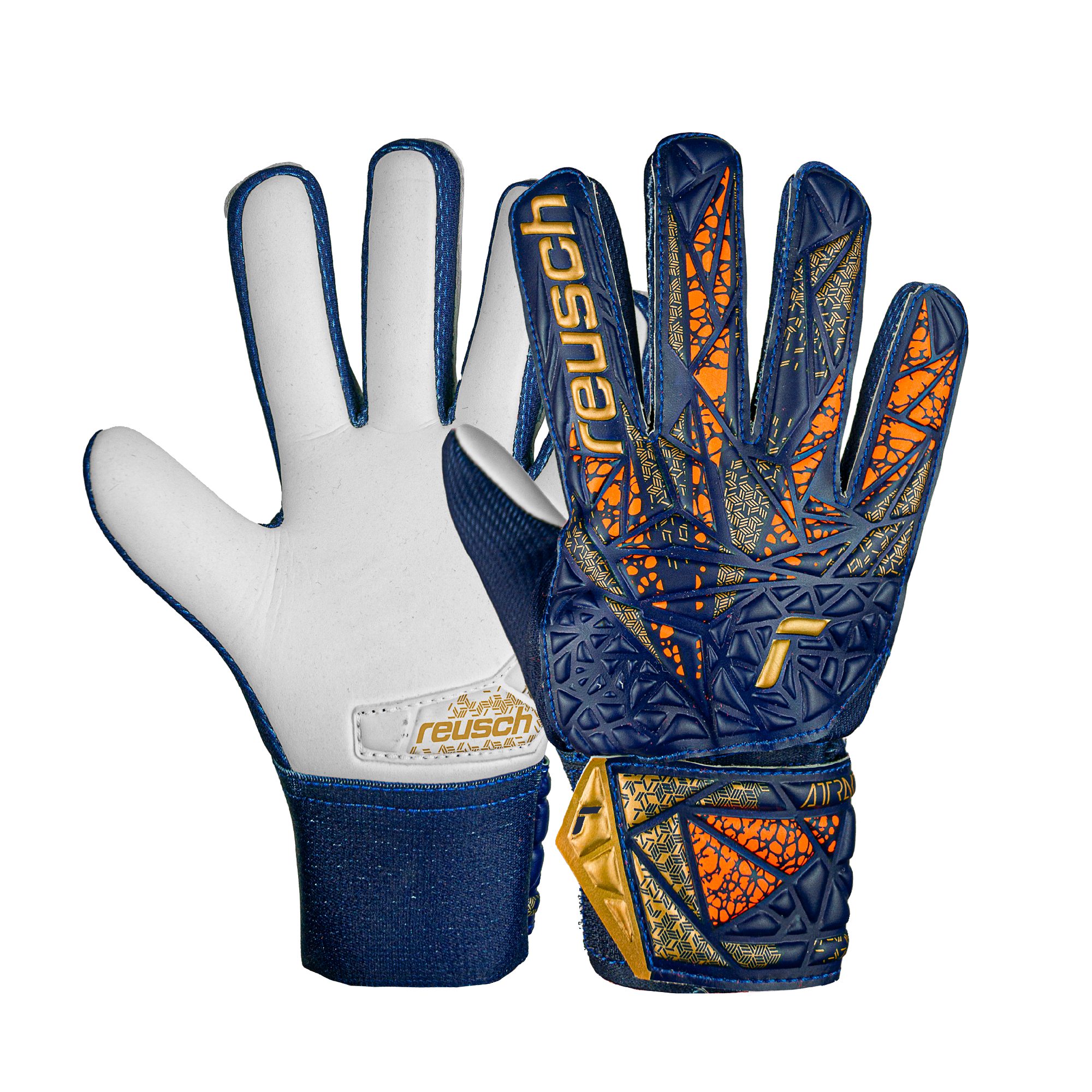 Reusch Torwarthandschuhe Attrakt Starter Grip PREMIUM BLUE / GOLD günstig online kaufen