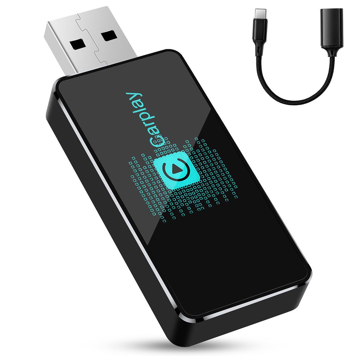 Wireless CarPlay Adapter, Plug and Play, USB C/A Adapter