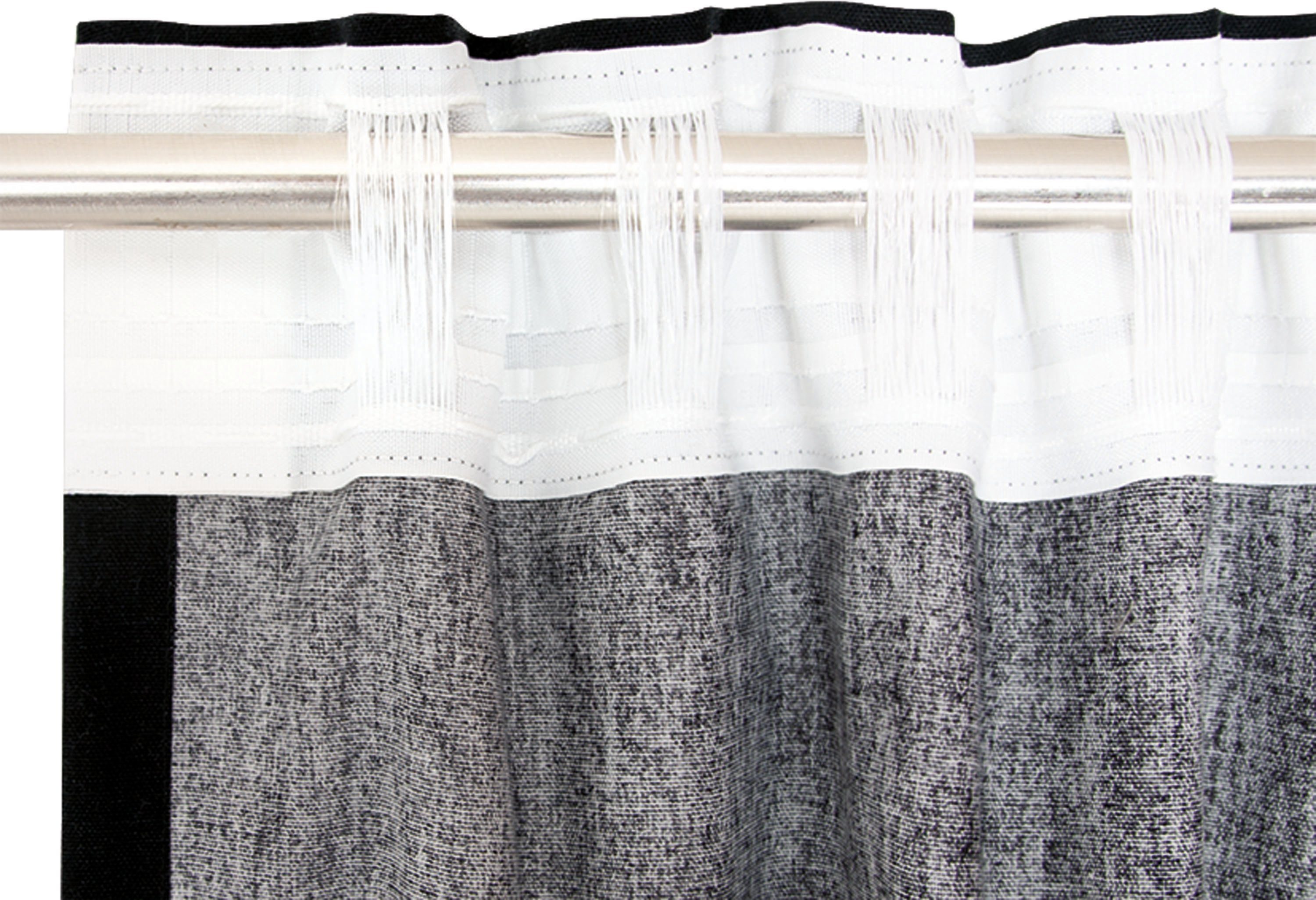 Vorhang Neo, Esprit, Baumwolle, (1 blickdicht Schlaufen verdeckte blickdicht, St), nachhaltiger anthrazit/black/schwarz aus