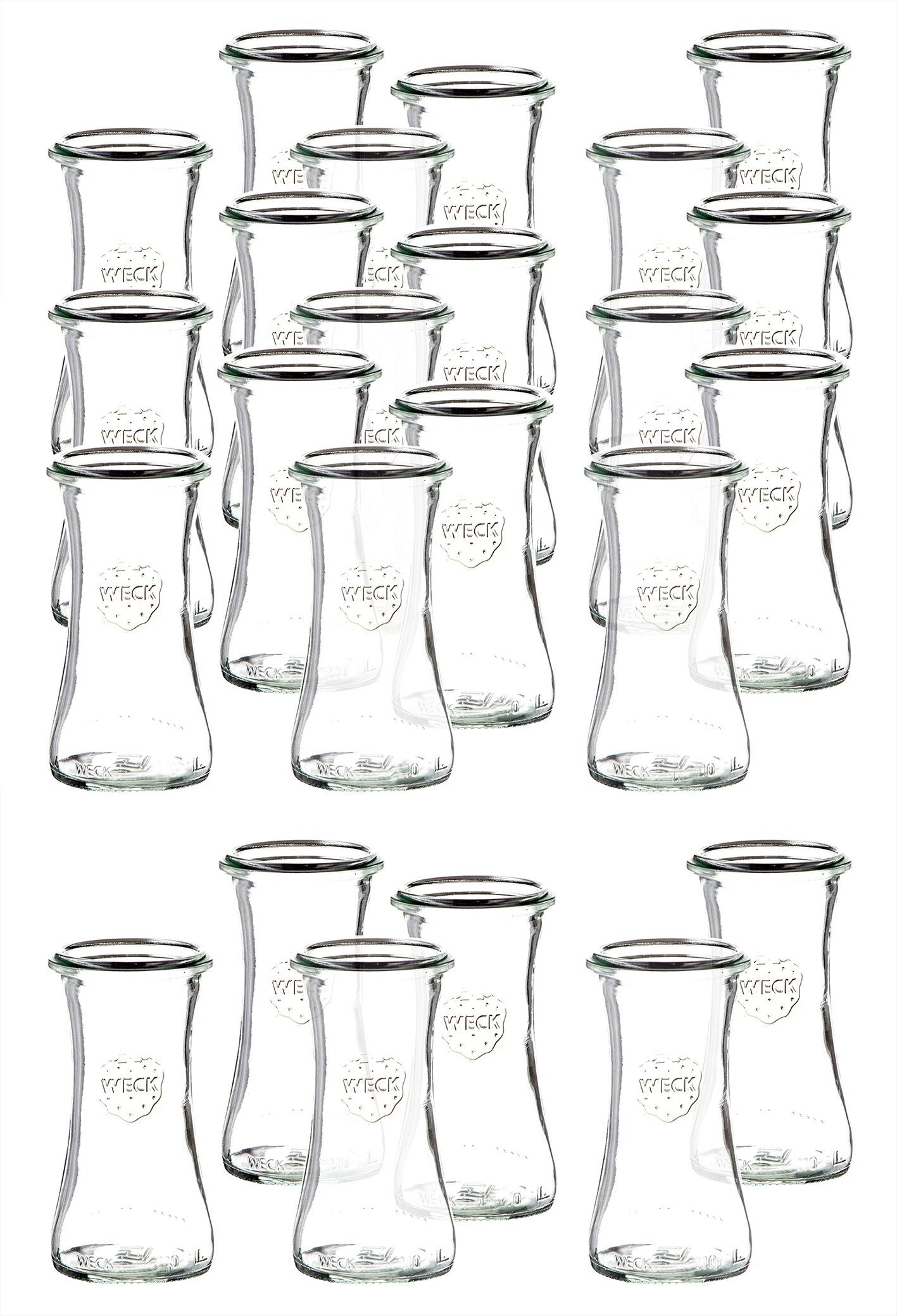 für Tischvase Blumen BigDean Blumenvase 24er – Set Glasvase Tischvase