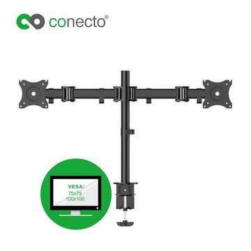 conecto Schreibtischhalterung für 2 Monitore Monitor-Halterung, (bis 27 Zoll, drehbar: 360)