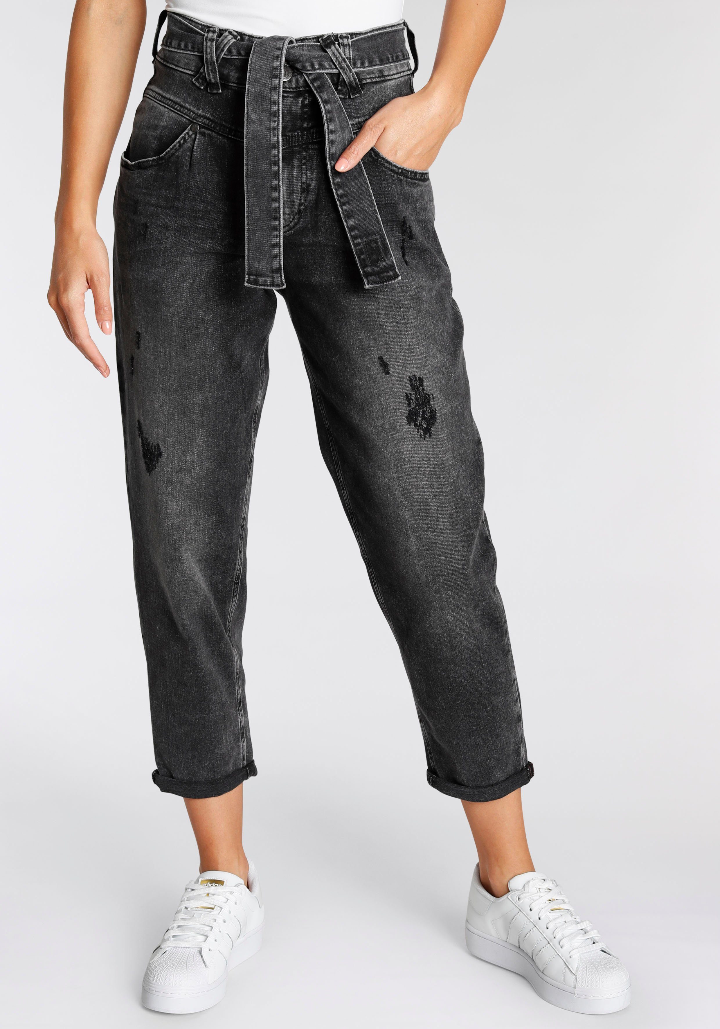 Herrlicher 7/8-Jeans »KABIRA ORGANIC DENIM« (2-tlg., mit abnehmbarem Gürtel)  umweltfreundlich dank Kitotex Technology online kaufen | OTTO