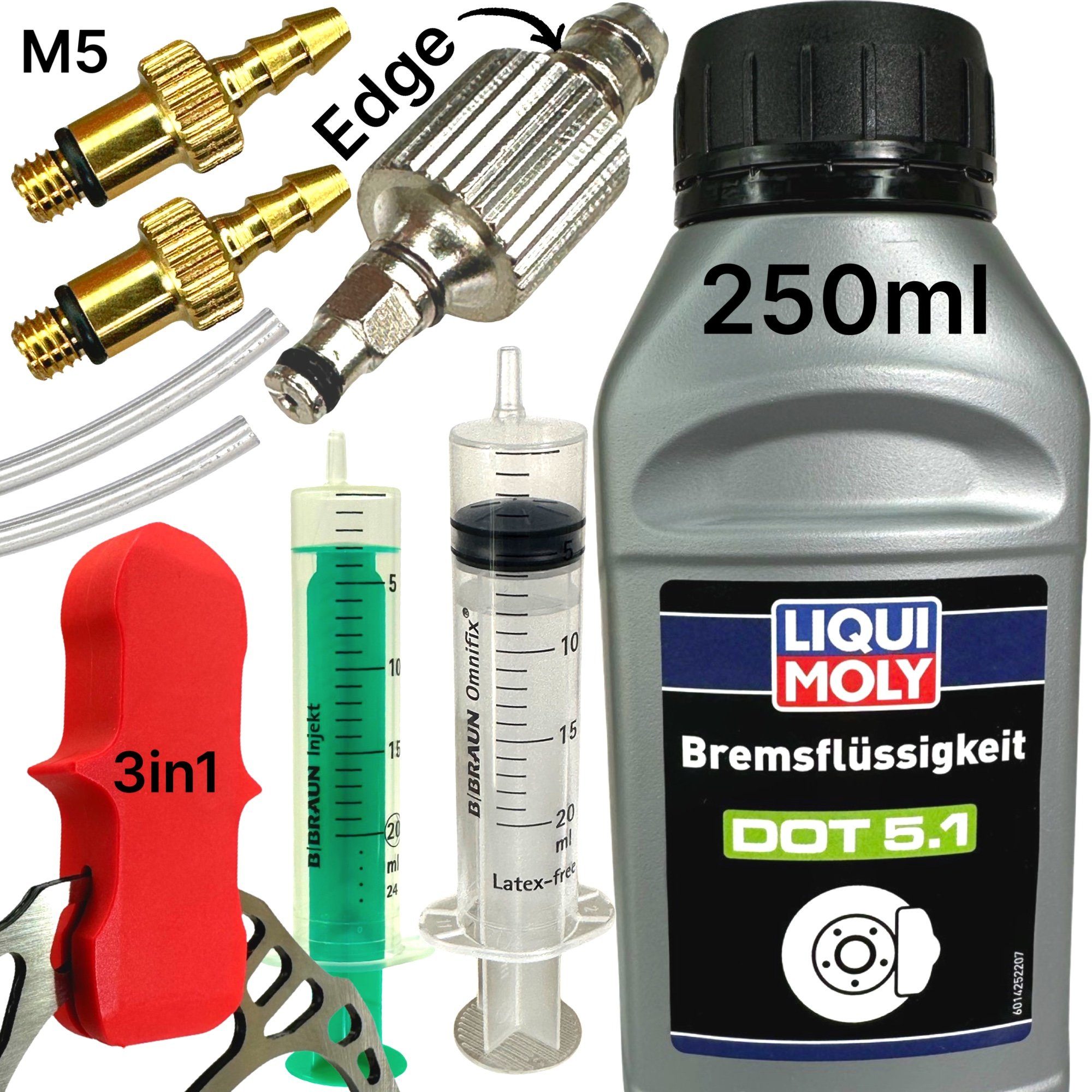 Fahrrad-Montageständer Service Kit inkl. 250ml DOT5.1 Öl für Sram / AVID Scheibenbremsen