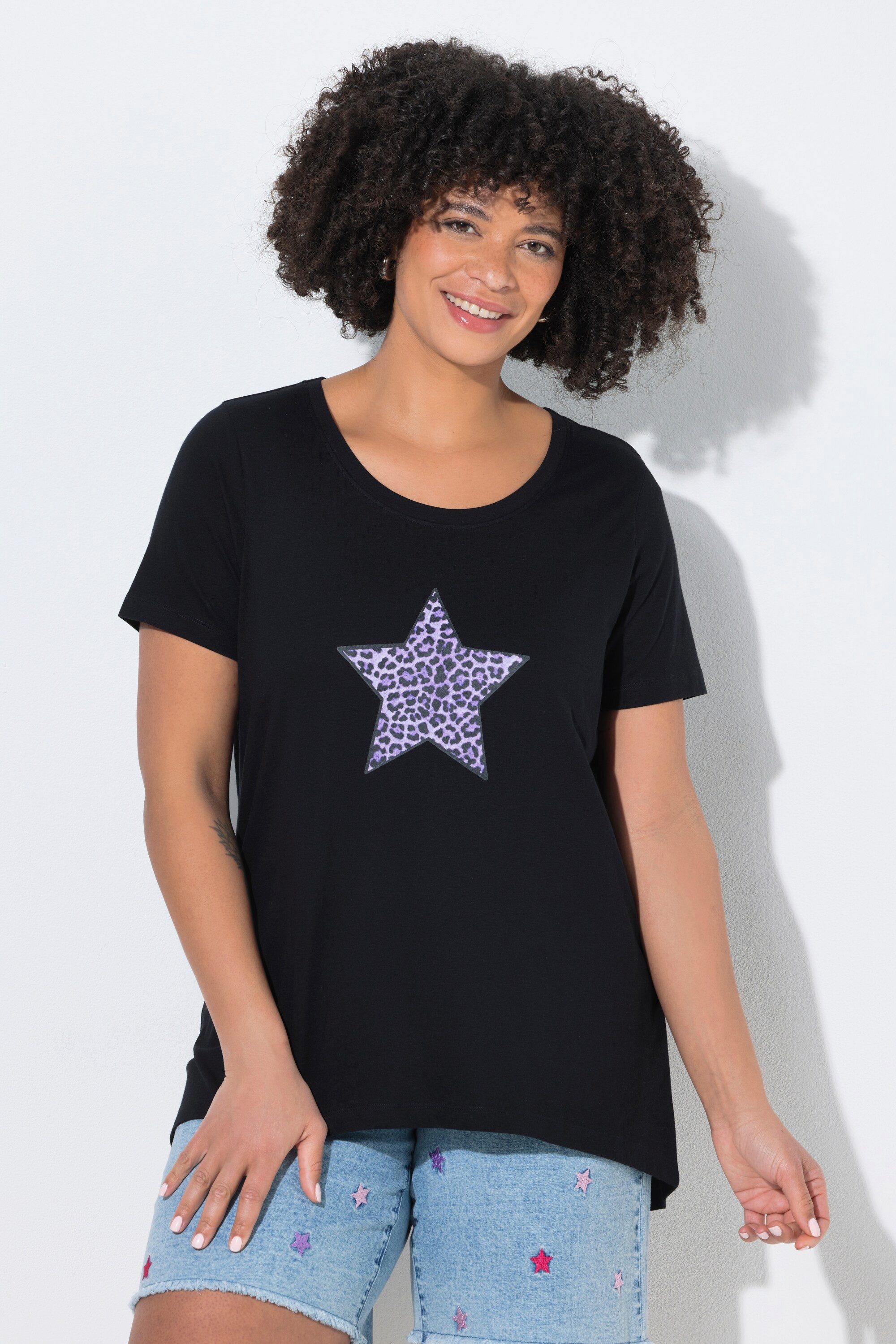Angel of Style T-Shirt T-Shirt A-Linie Leo-Stern Halbarm