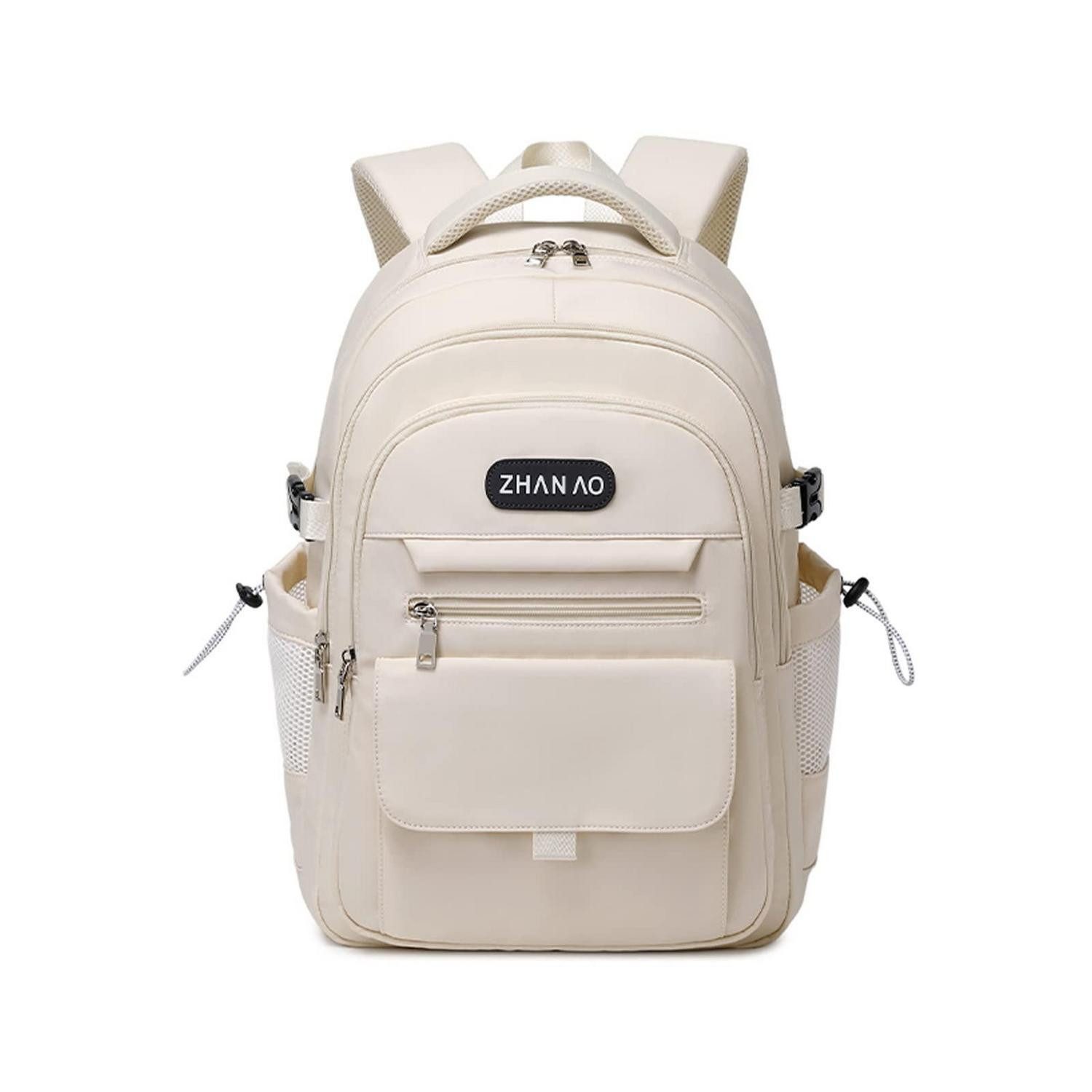 LuxusKollektion Schulrucksack Rucksack Schulrucksack Laptopfach 15.6 Zoll Weiss
