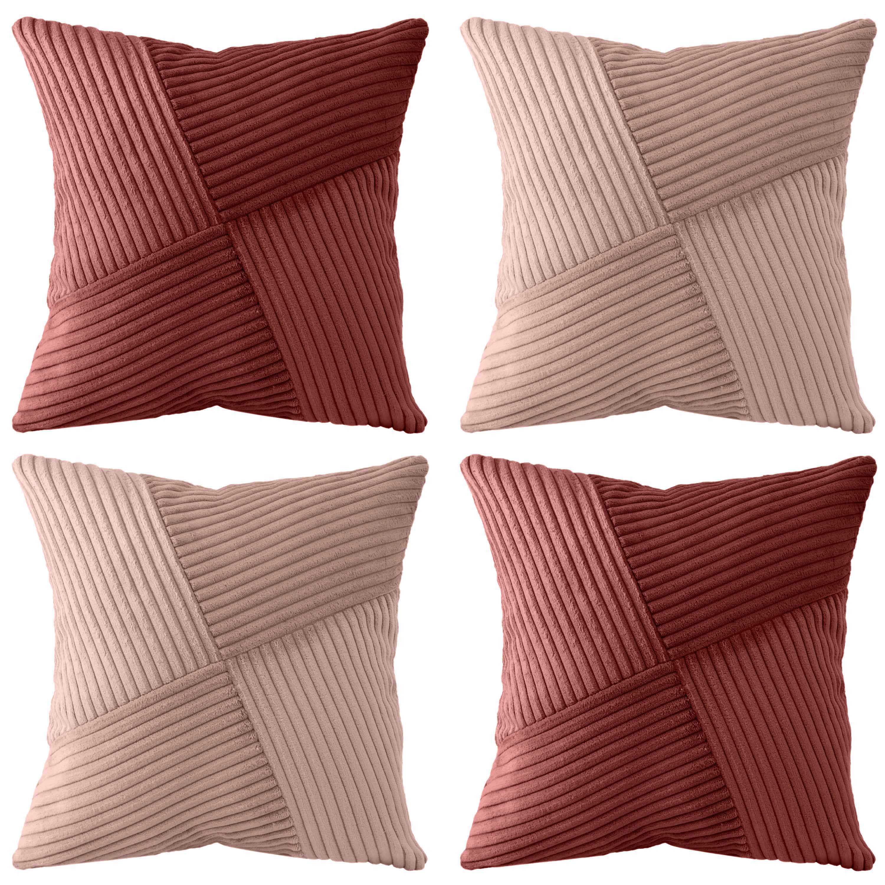 Amilian Kissenhüllen - 4er Set Kissenbezug, Kissenbezüge - Zierkissenbezüge günstig online kaufen