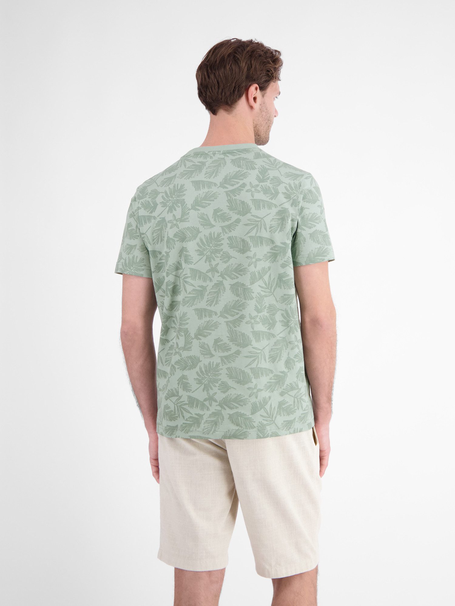 LERROS T-Shirt T-Shirt mit Rundkragen aus reiner Baumwolle mit Flower-Print