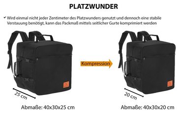 Granori Kofferrucksack Dreampack Pro 40x30x25 / 40x30x20 cm – Handgepäck-Rucksack (Flexsize), Platzwunder mit optimaler Konstruktion zum maximalen Bepacken