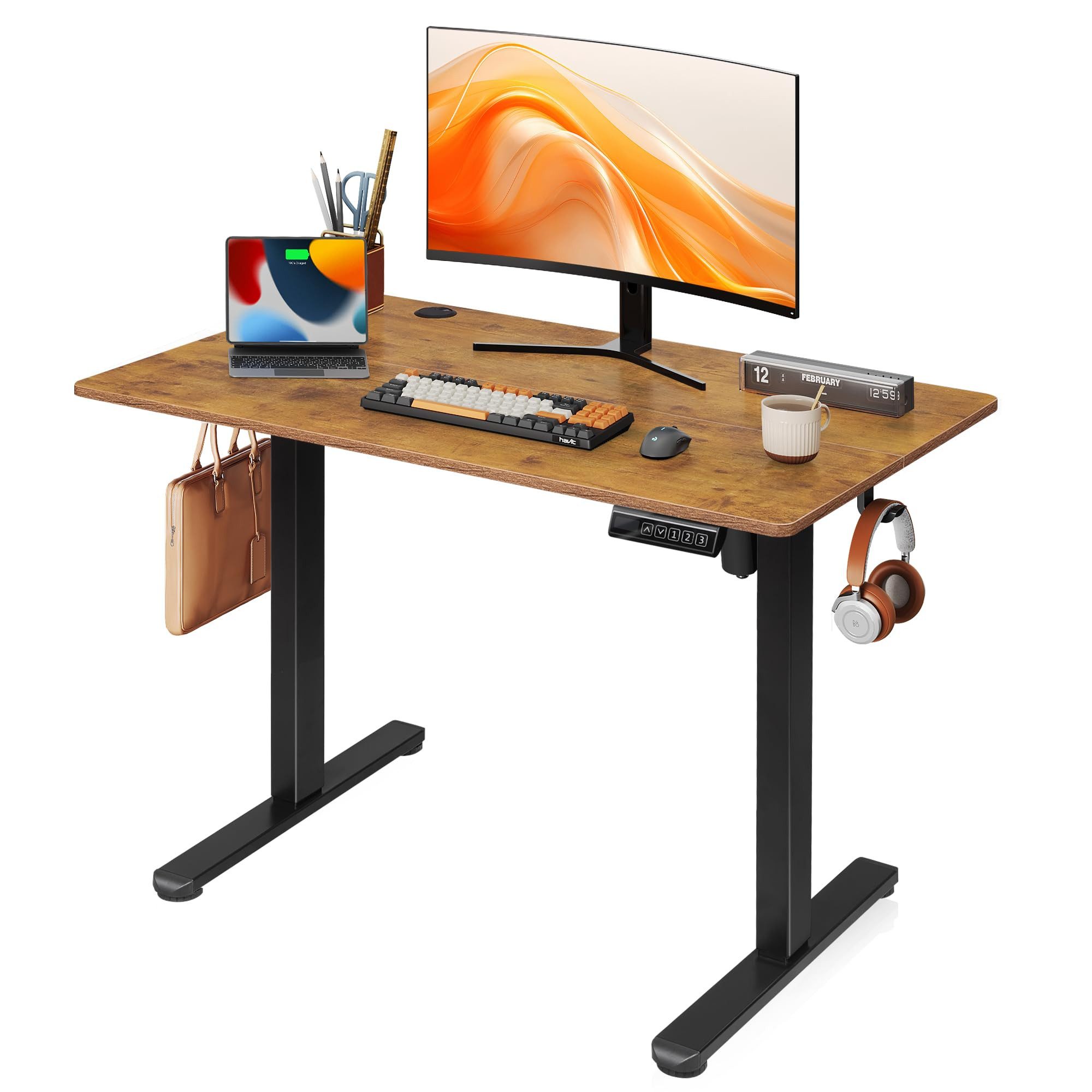 DEVAISE Schreibtisch Höhenverstellbarer Schreibtisch elektrisch 100×60 günstig online kaufen