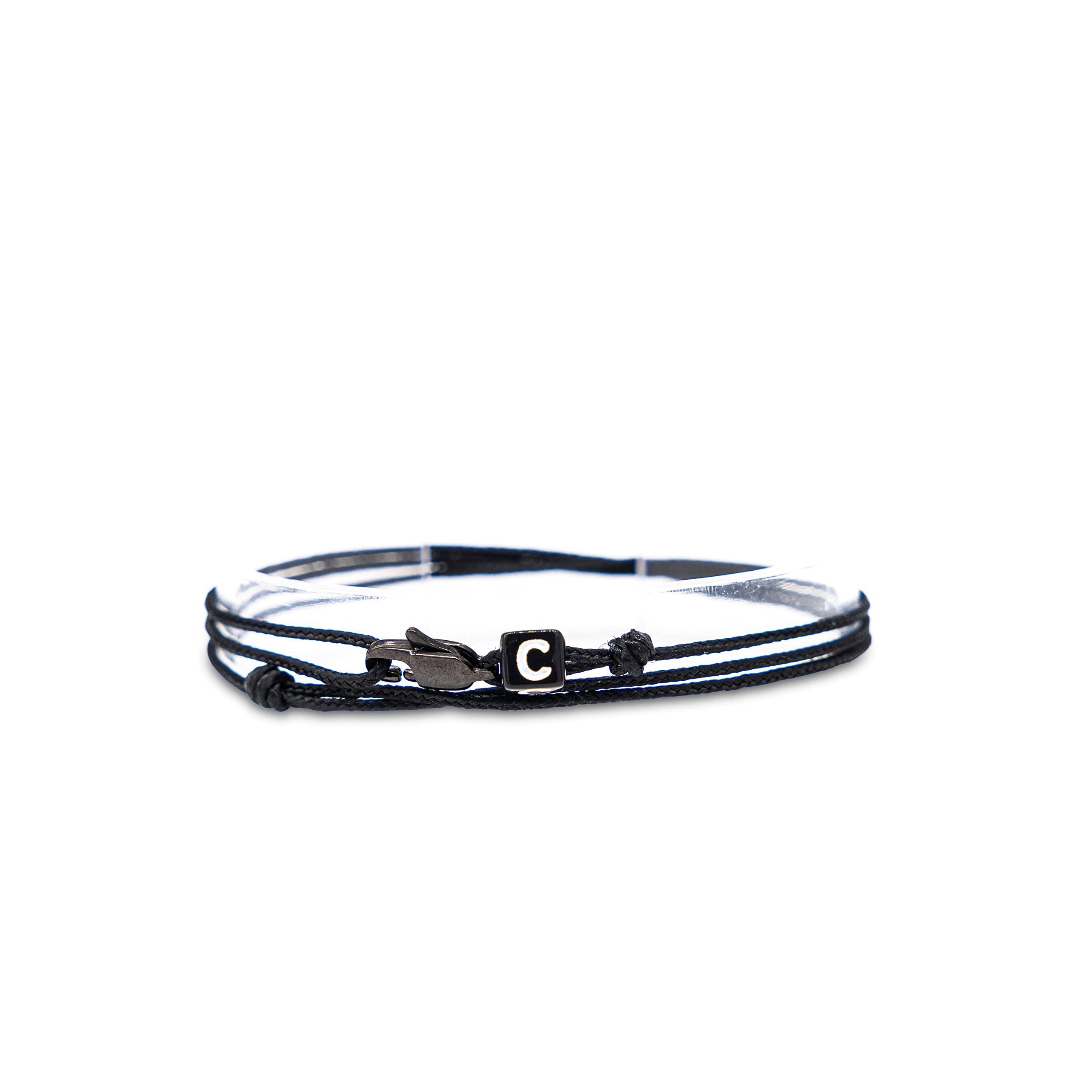 Made by Nami Wickelarmband Buchstaben-Armband Personalisiert Damen Herren Mädchen Pärchen-Armband, Freundschaftsarmband Verstellbar - beste Freundin Geschenk