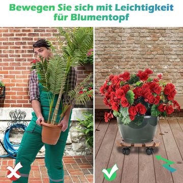 Randaco Blumentopfuntersetzer 1X Blumentopfuntersetzer Pflanzenroller WPC