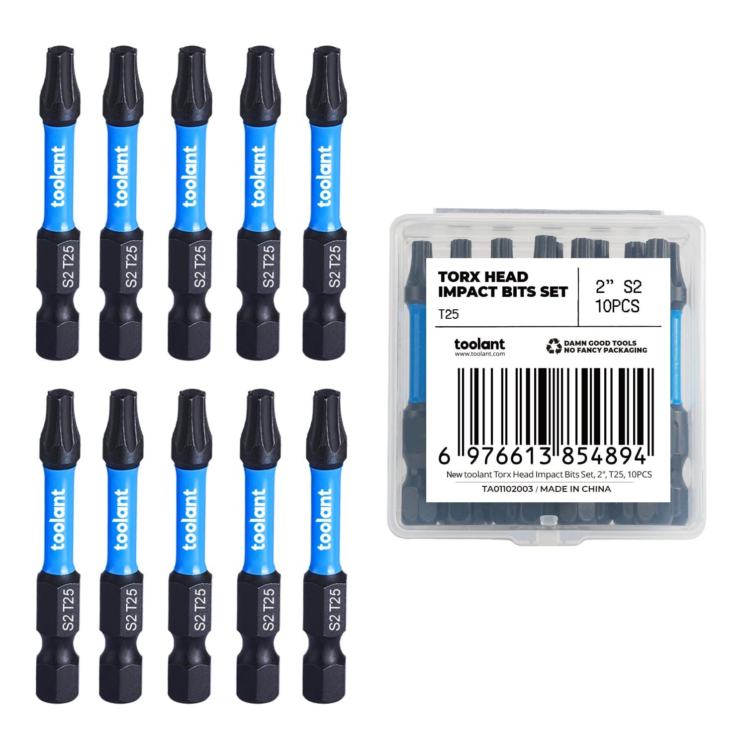 Toolant Bit-Schraubendreher Torx Bit-Set 25/27-tlg Extra-Hart, S2 Stahl, magnetisch, (Schrauberbit-Set, 27-teiliges Set), Torsionszone, CNC-gefräste Spitze, magnetisch
