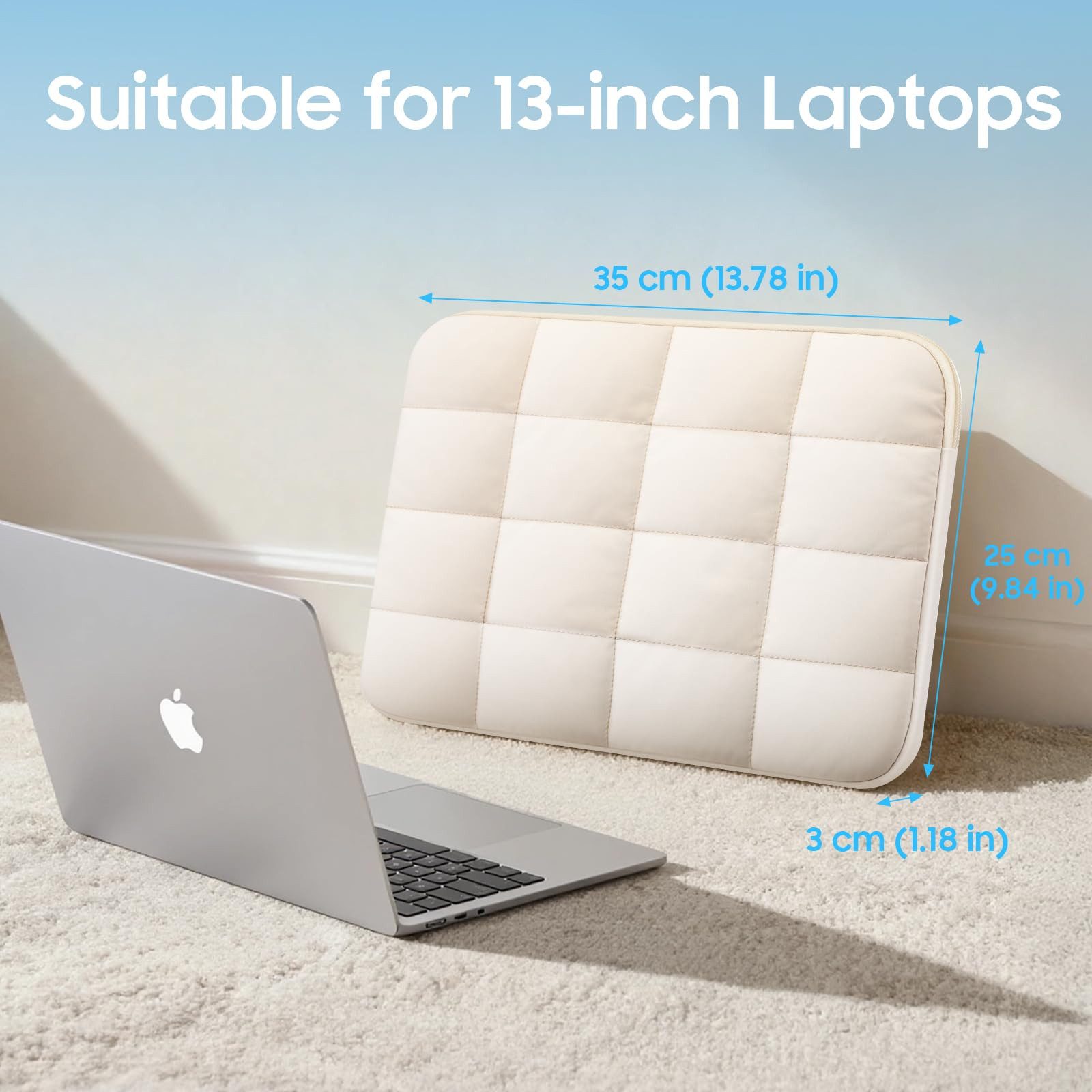 Fintie Laptop-Hülle 13 Zoll Laptop Tasche für MacBook Air 13.6 2025-2022, Macbook Neo 2026, MacBook Air 13 2020-2018, MacBook Pro 13 2022-2016, 13‘’ iPad Pro/Air
