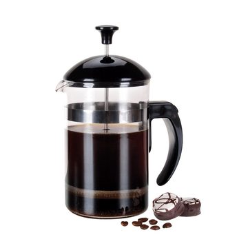 EUROHOME French Press Kanne Kaffeezubereiter mit Filter und Glaseinsatz, Pressfilterkanne mit Glasoptik und Halterung