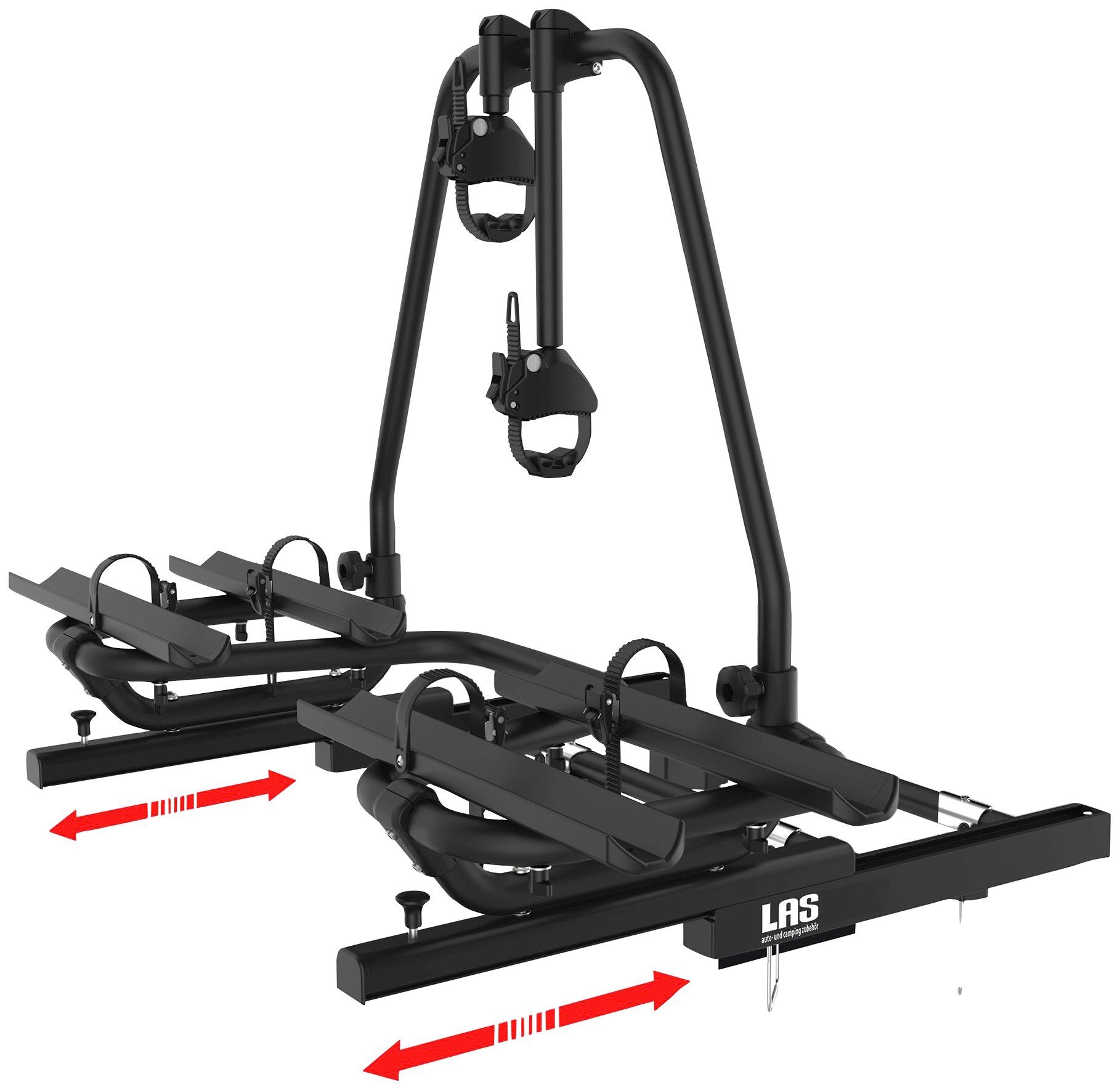 LAS Fahrrad-Deichselträger EUFAB 11846, für max. 2 Räder, gleitend, E-Bike geeignet