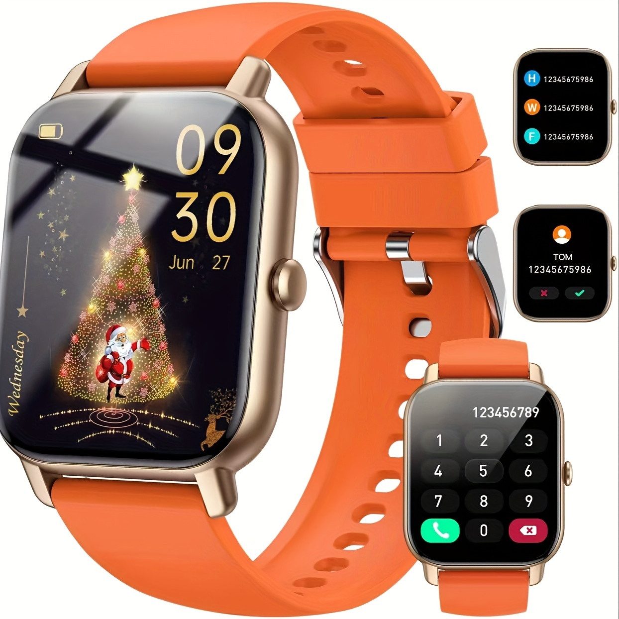 Herren's und Damen's Telefonfunktion Fitness-Tracker Smartwatch