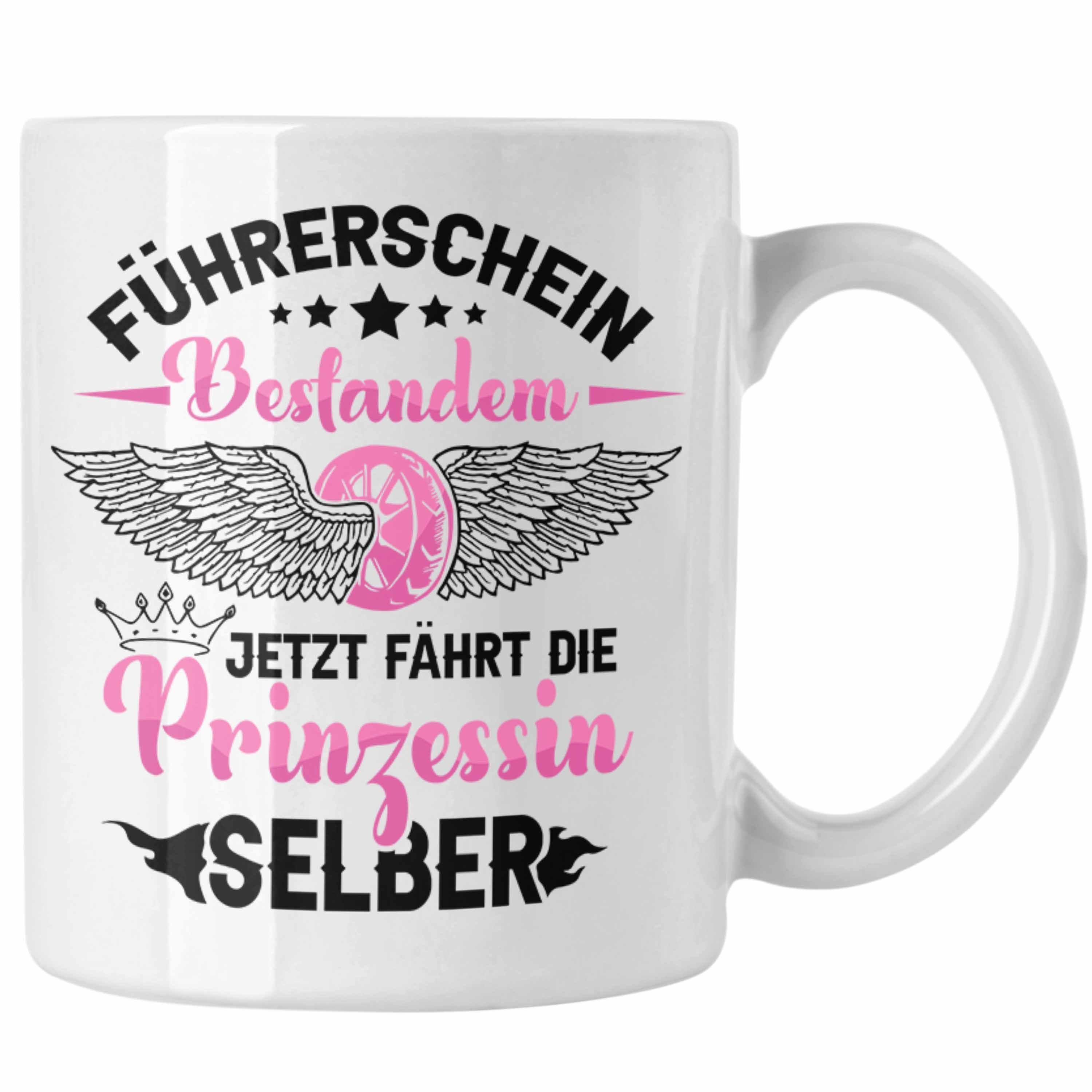 Trendation Tasse Führerschein Bestanden Tasse Geschenk Frauen Mädchen Prinzessin Gesch Weiss | Teetassen