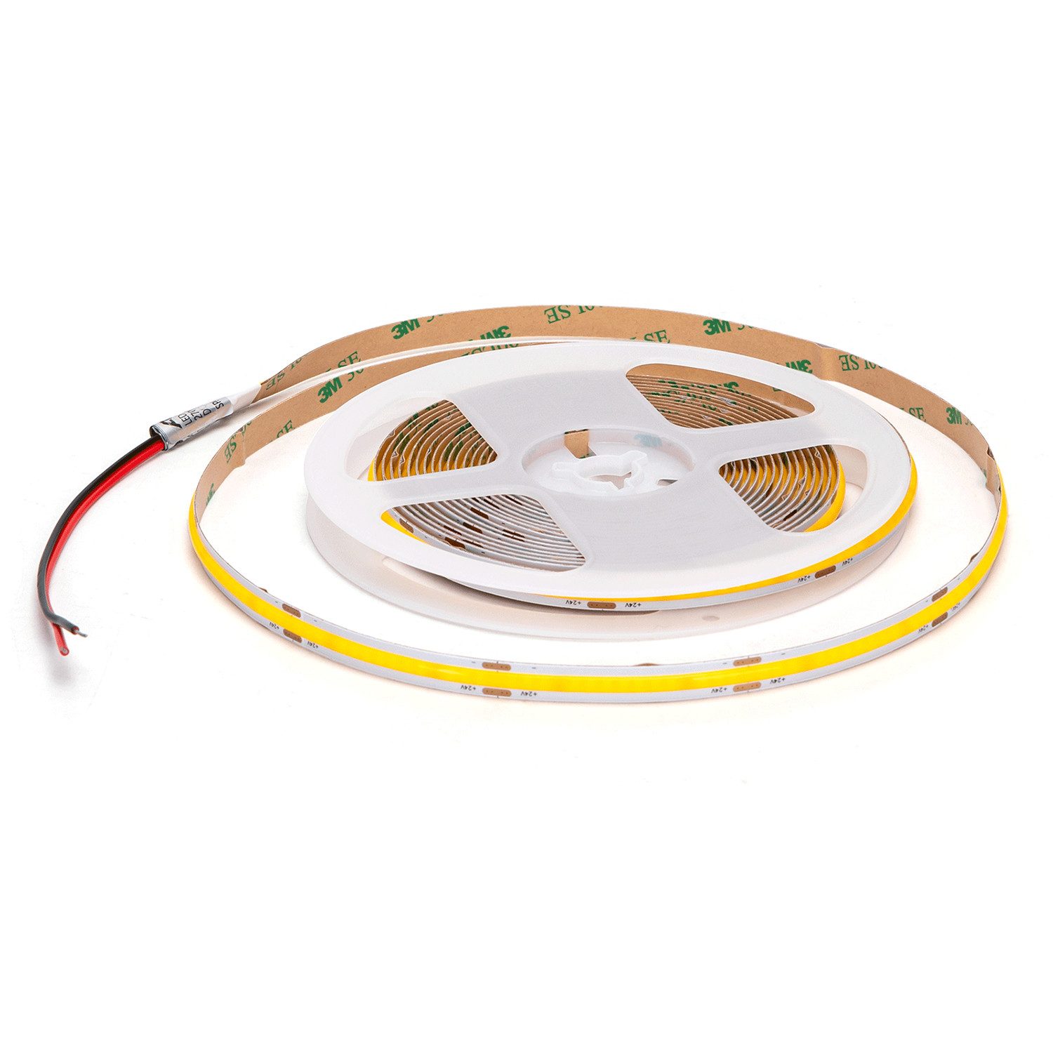 V-TAC LED Stripe COB LED Streifen DC 24V LED Strips mit 480 LEDs 8mm Breite 5 oder 10 m, COB-Technologie gleichmäßige Lichtquelle ohne sichtbare Licht Punkte
