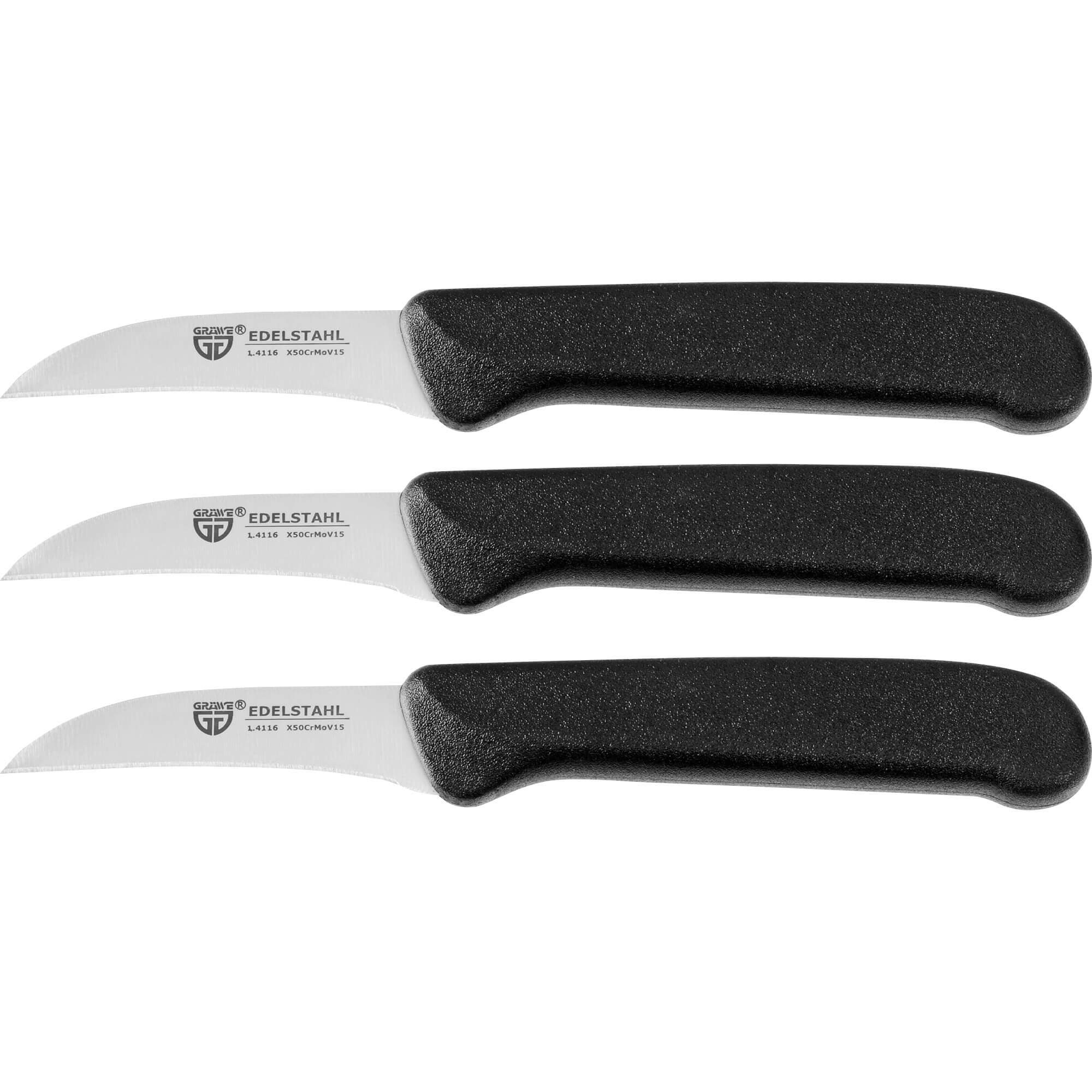 GRÄWE Allzweckmesser GRÄWE Küchenmesser 3 Stück, Edelstahl