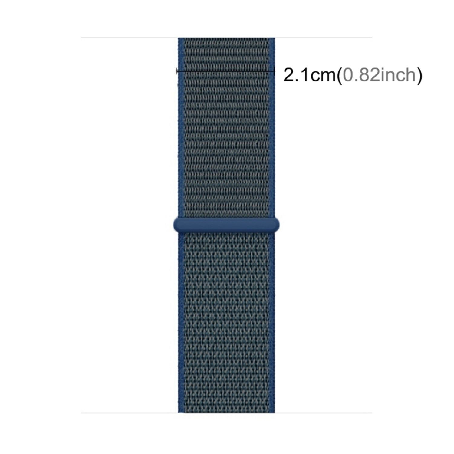 König Design Smartwatch-Armband 38 Sport Blau Dunkel mm Nylon mm / 40 41 Loop Band / mm, Armband Arm