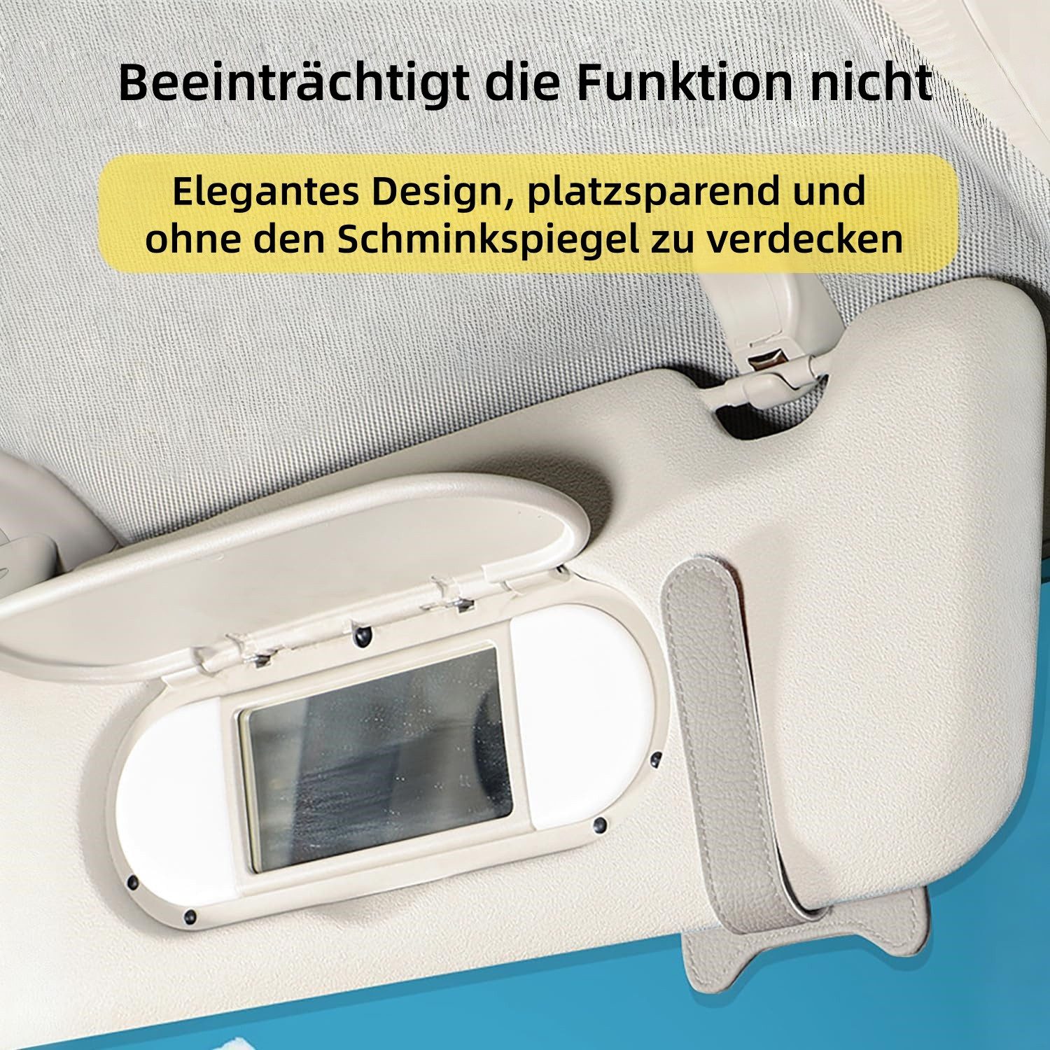 FOUORTUNATE-BEE Brillenetui Magnetischer Brillenhalter für Auto-Sonnenblende mit Kartenclip, Auto-Sonnenblenden Brillenclip mit Ticket- und Kartenhalter