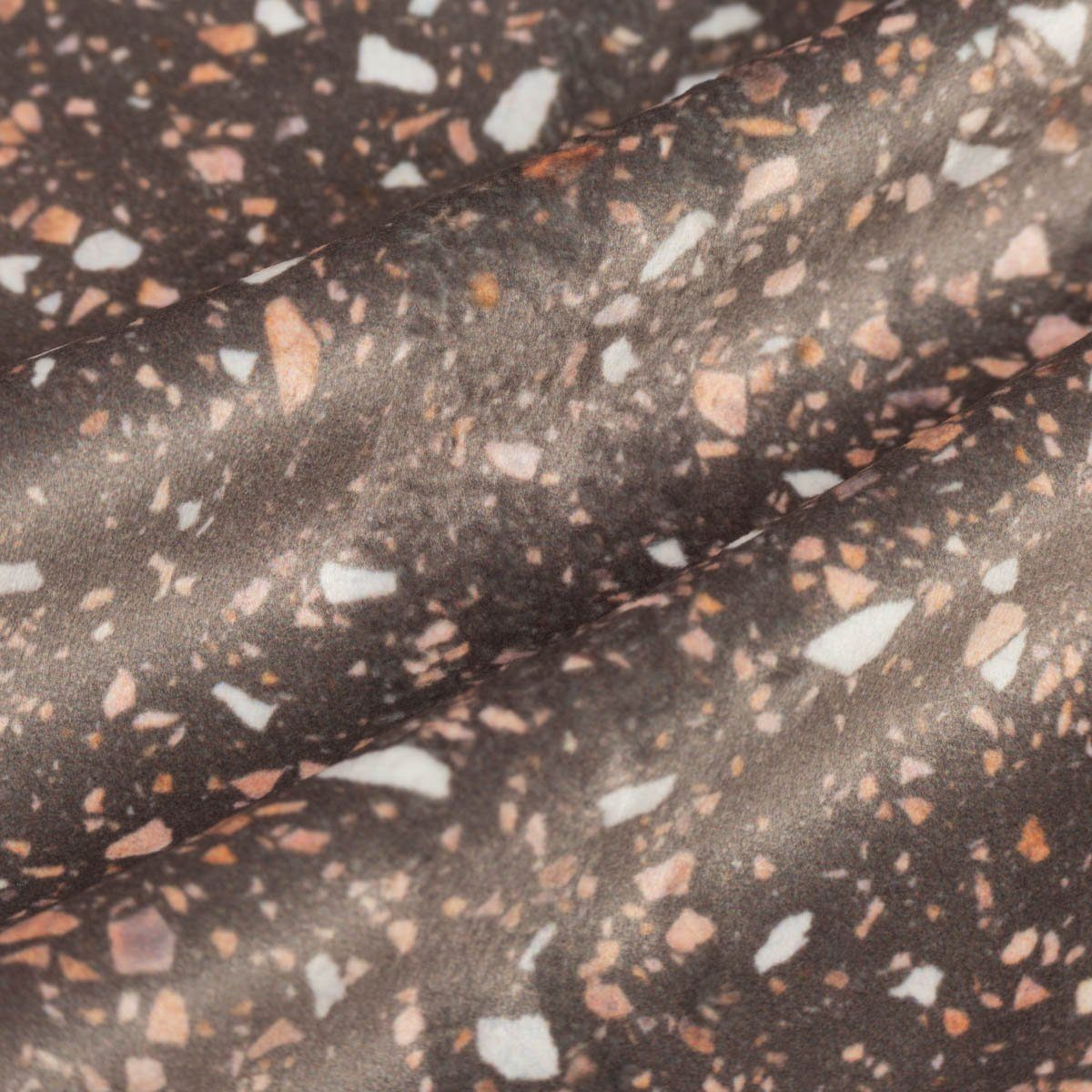 SCHÖNER LEBEN. Stoff Samtstoff Polsterstoff Digitaldruck Terrazzo taupe rosa 1,50m, Digitaldruck