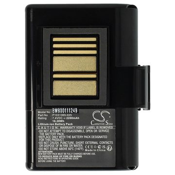 vhbw kompatibel mit Zebra QLn220HC, QLn320HC, ZQ500, QLN220, QLN320 Akku Li-Ion 2200 mAh (7,4 V)