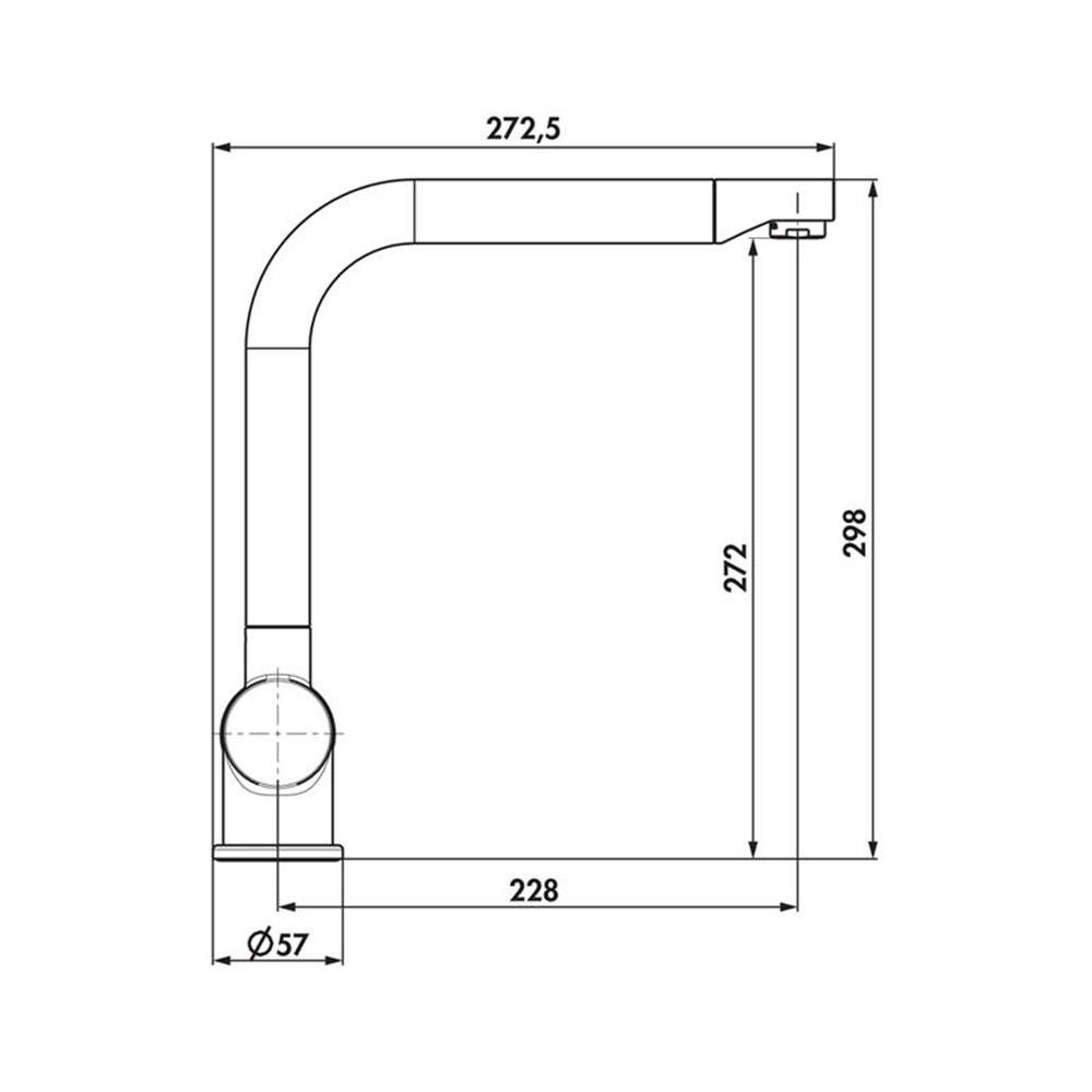 Naber Küchenarmatur LINEA Drive 1 Hochdruck Schwarz matt