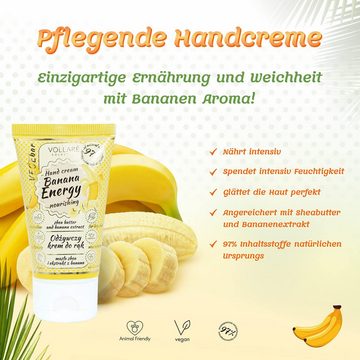 Vollarè Cosmetics Handcreme Pflegende mit Sheabutter und Bananenextrakt Vegan Bio Natural, 1-tlg.