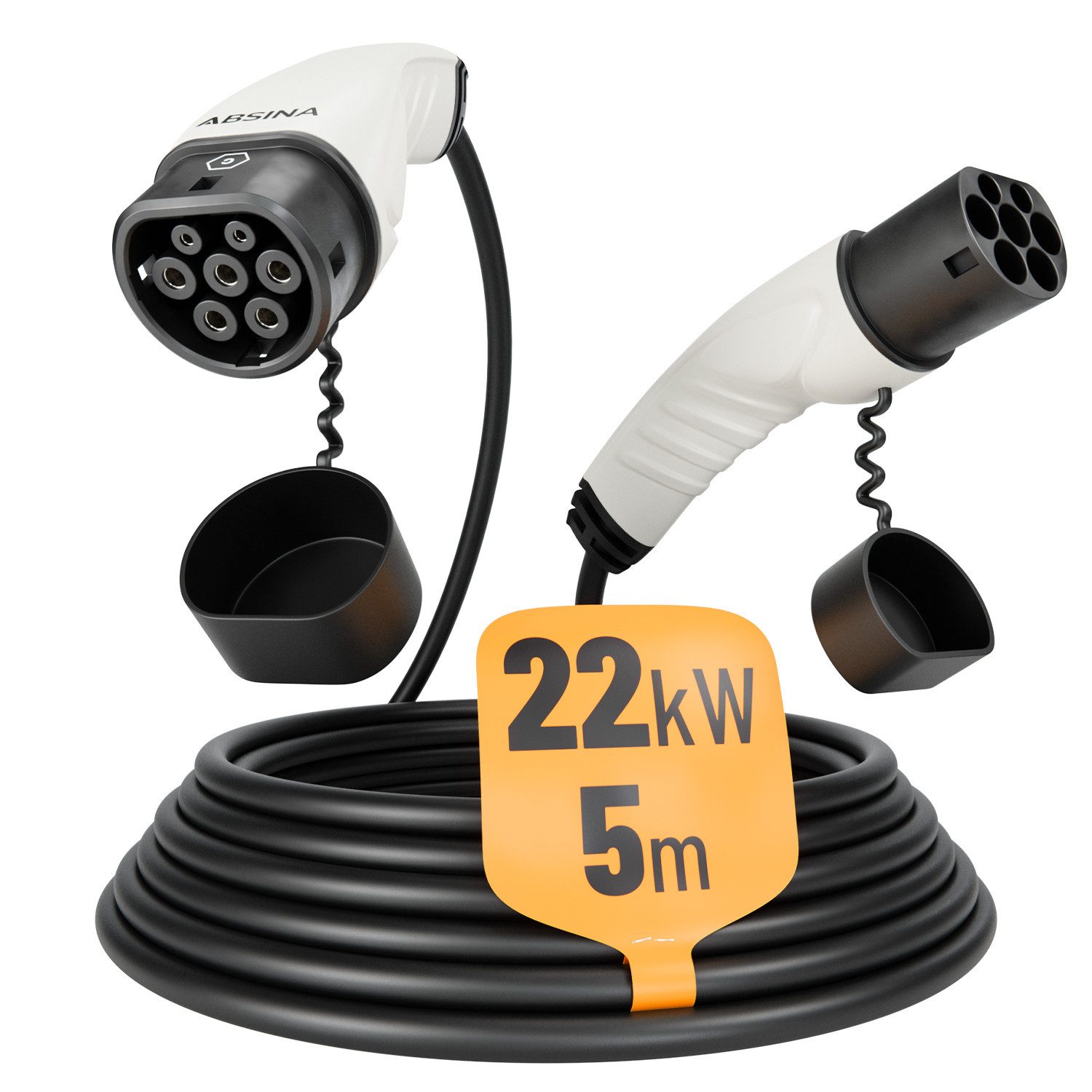 Typ 2 Ladekabel Elektroauto - 22 kW, 32A, 5 Meter Elektroauto-Ladegerät