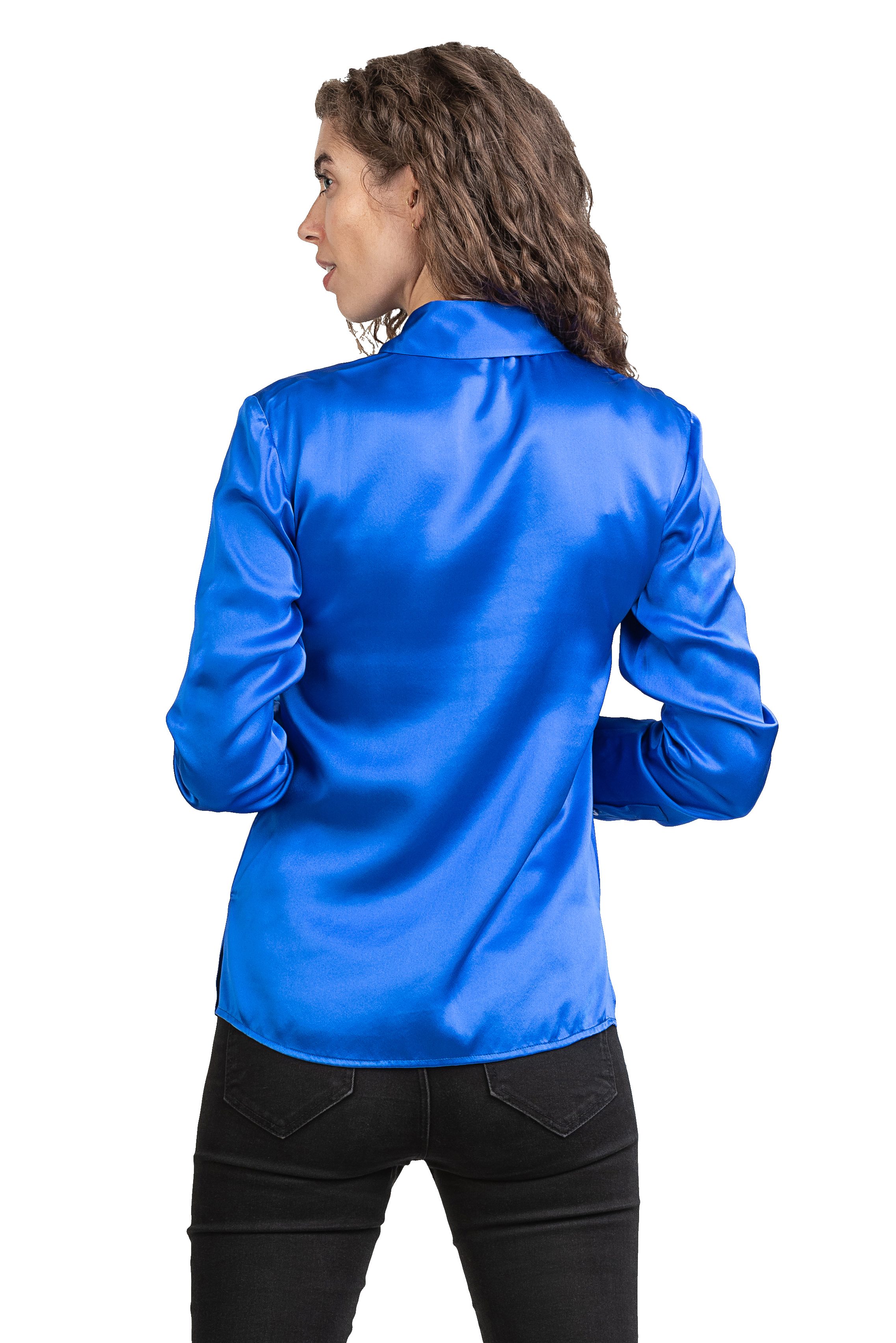 Posh Gear Seidenbluse Camicia da Donna Bluse aus Seide blickdichte Seide