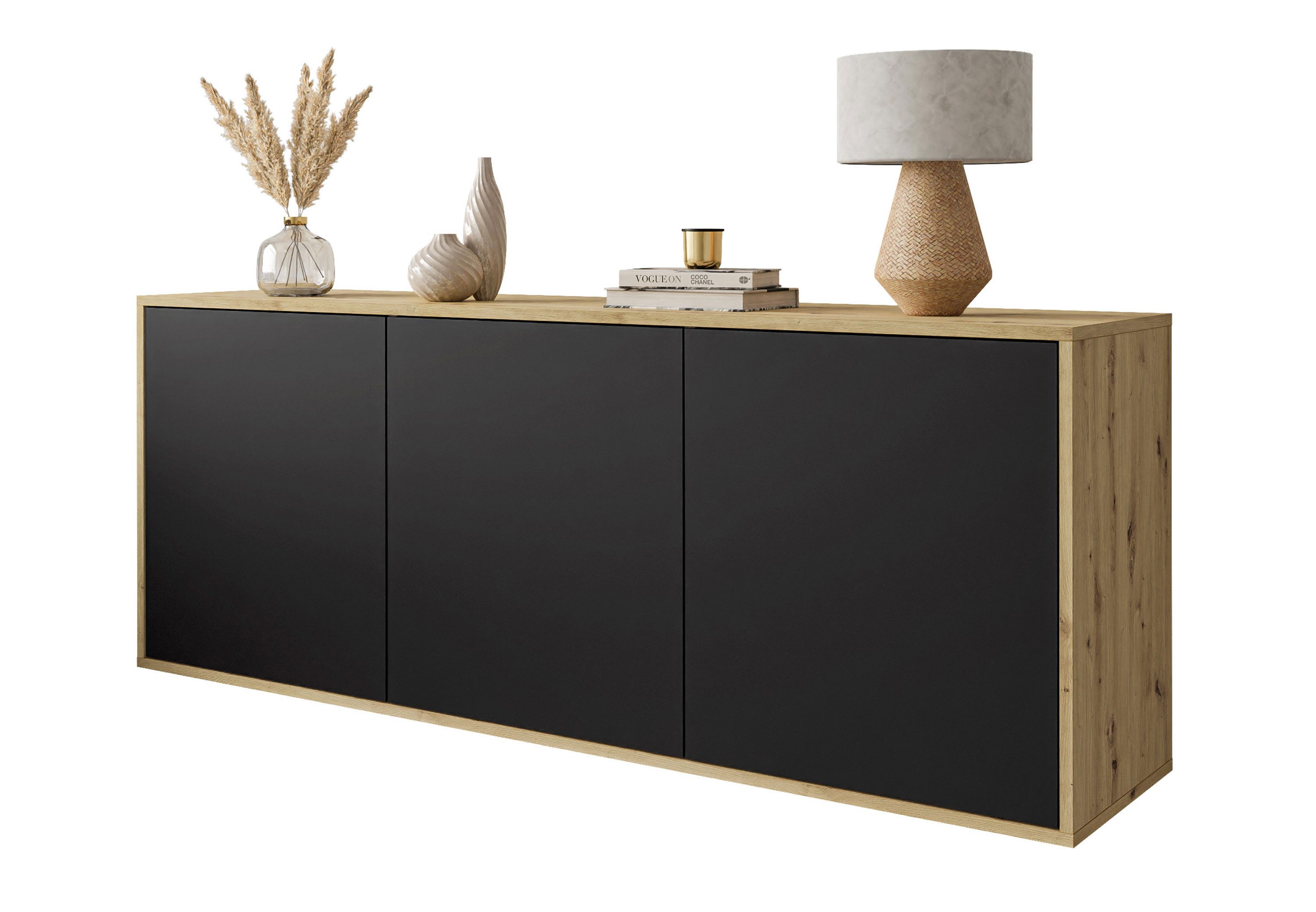 Lookway Kommode SANAYI Hängekommode Artisan Eiche, 154x40x60 cm