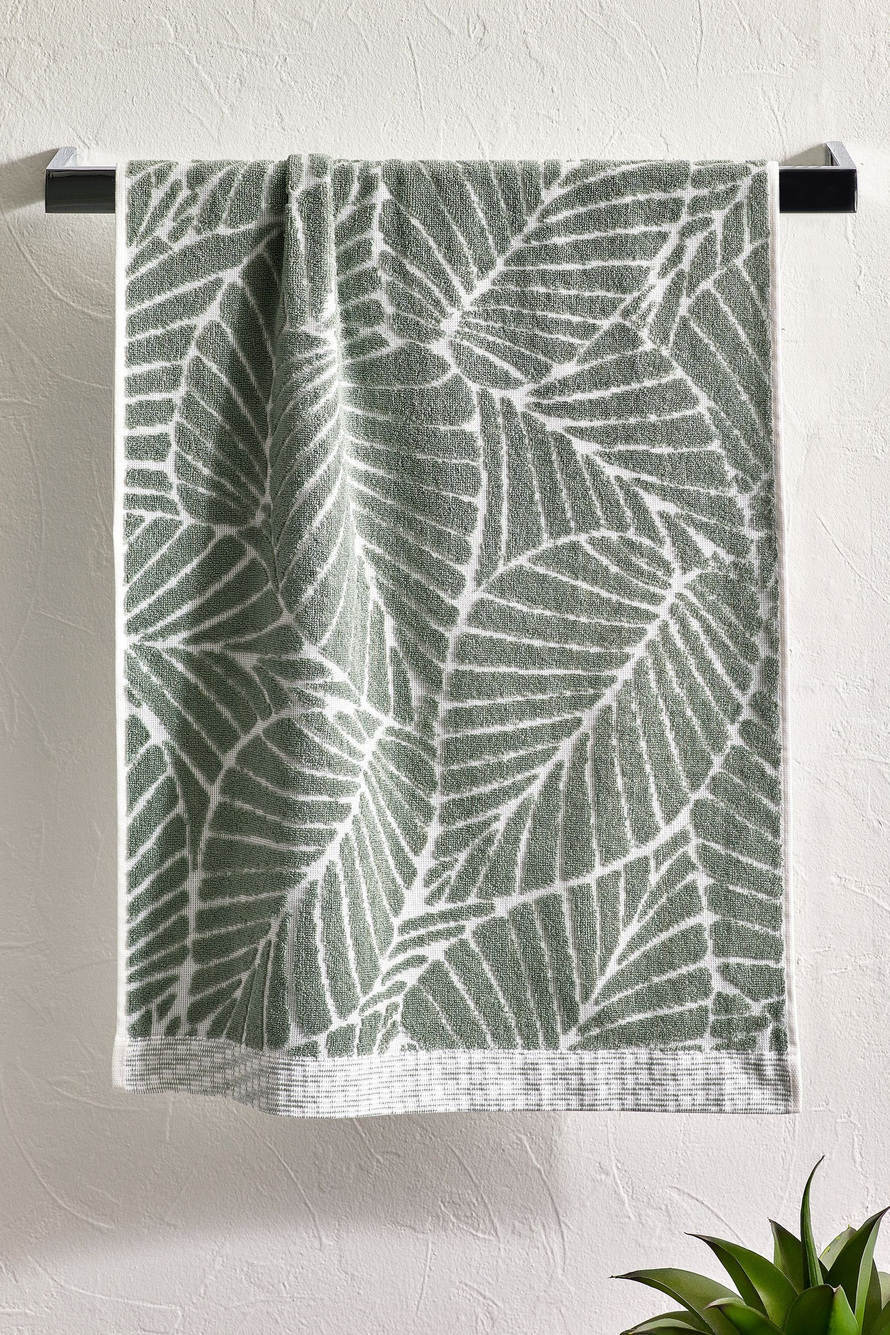 Next Handtuch Handtuch mit Blattmotiv, (1-St)