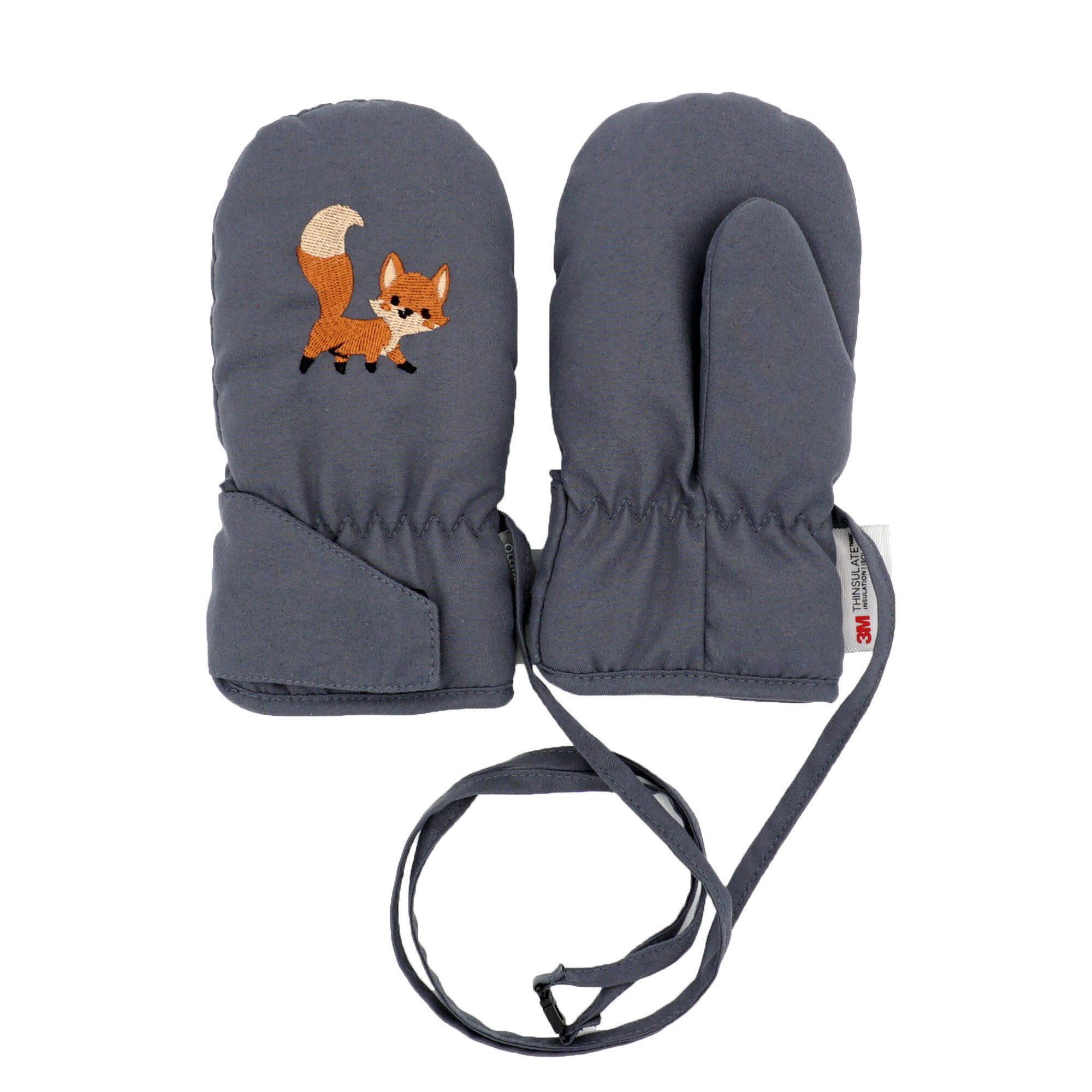 MAXIMO Варежки MINI-Thermofausthandschuhe Stickerei, Daumen, Klettverschluß, (2-St)