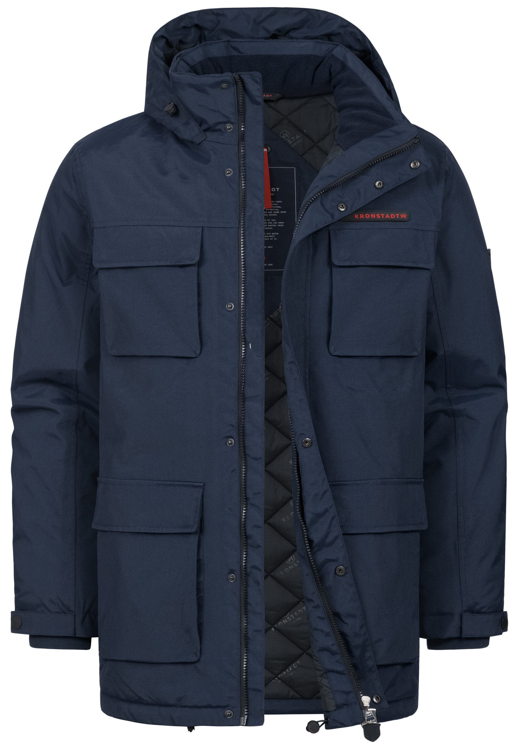 Kronstadt Wintermantel Herren KSHarrington Jacke Winter Herrenjacke Winterjacke mit Kapuze