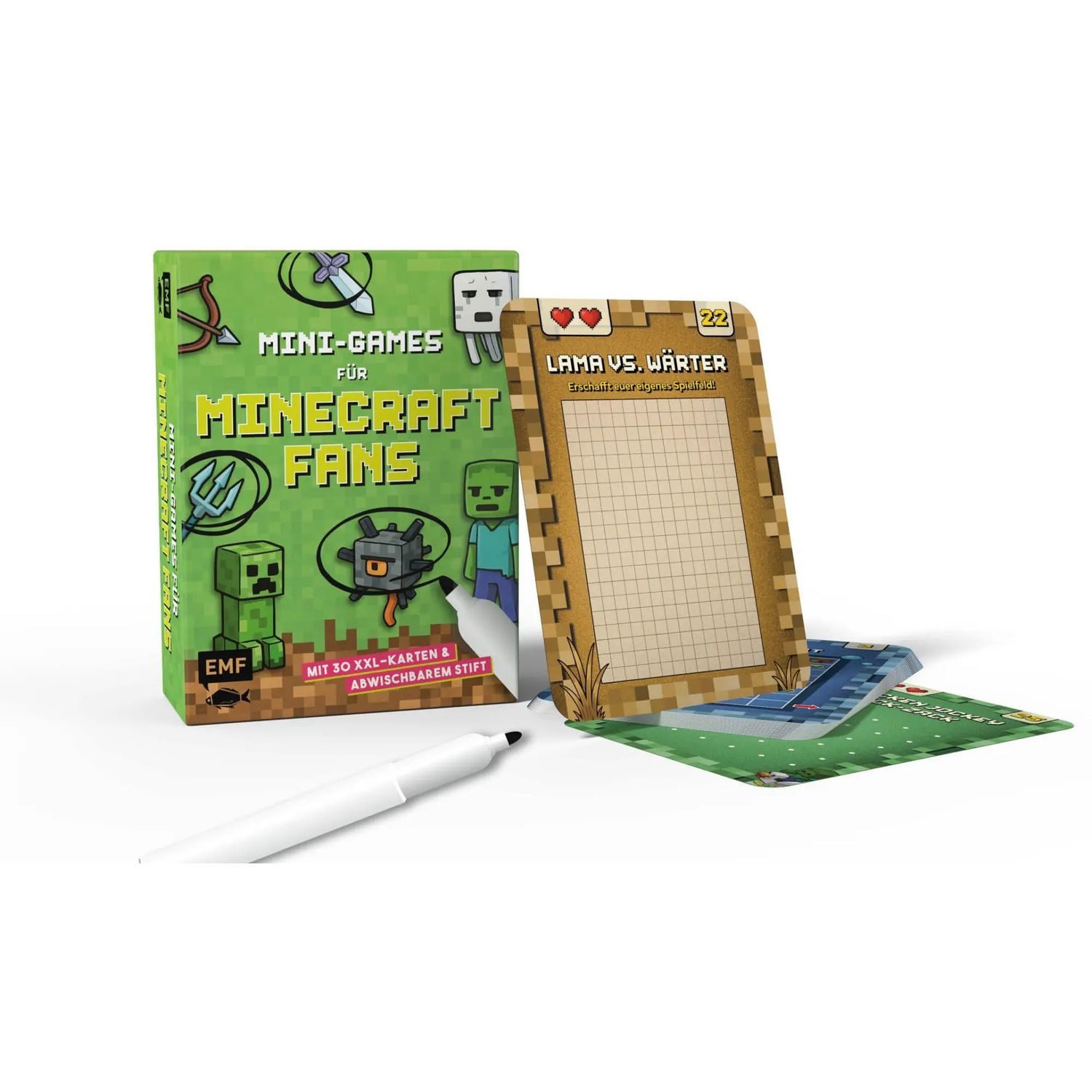 Michael Fischer Spiel Kartenspiel: Mini-Games für Minecraft-Fans - mit abwischbarem Stift