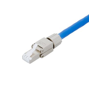 PremiumX 6x Netzwerkstecker Cat8 RJ45 Stecker LAN Netzwerk Werkzeuglos Netzwerk-Adapter