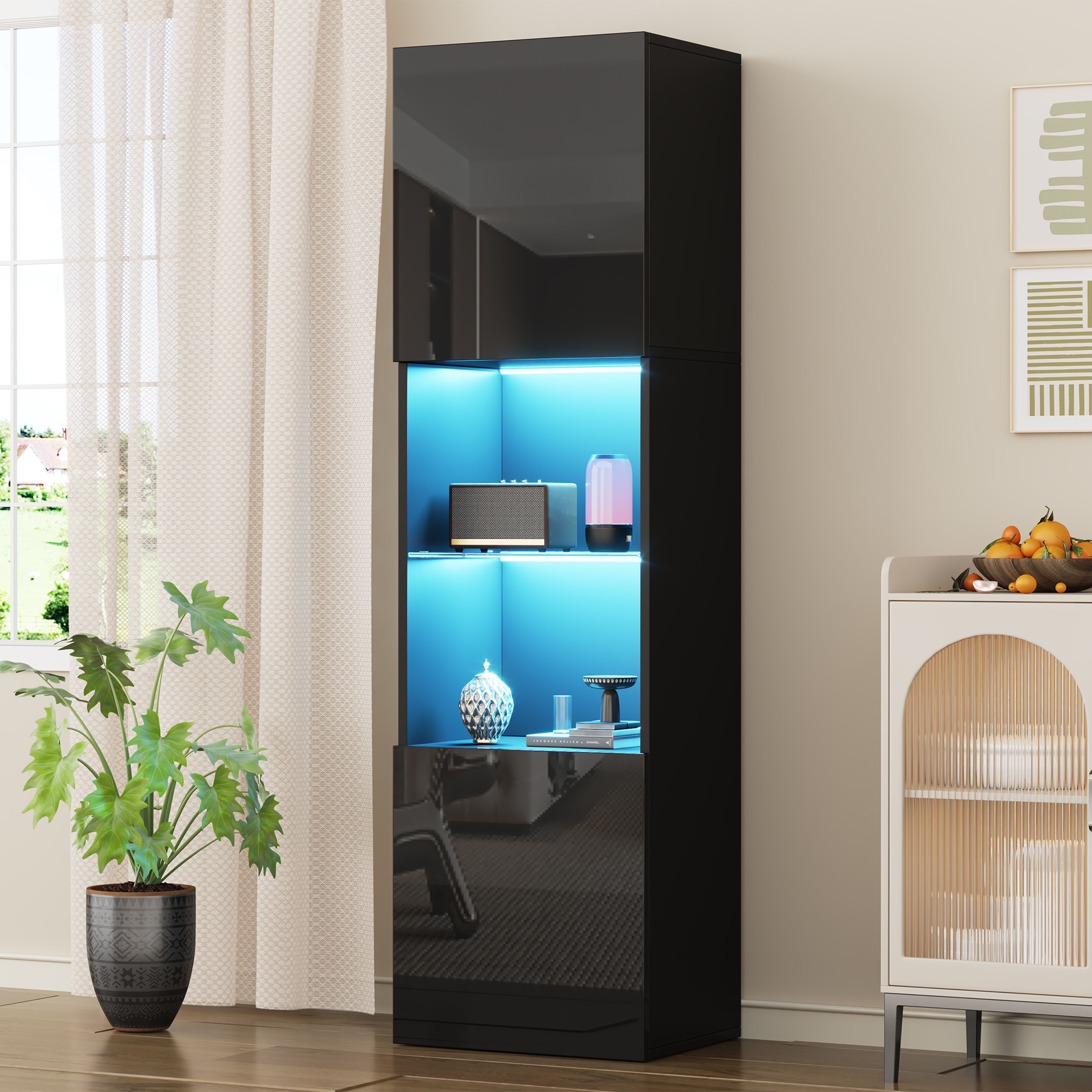 BlingBin Vitrine Hochglanzvitrine, Hochschränke, Lagerschrank mit günstig online kaufen