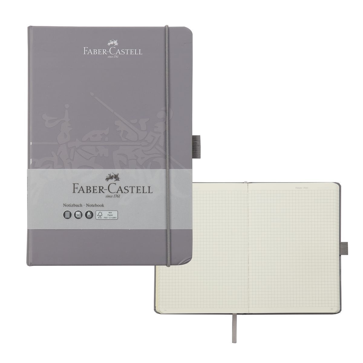 Faber-Castell Notizbuch FABER-CASTELL Notizbuch dunkelgrau 145x210mm