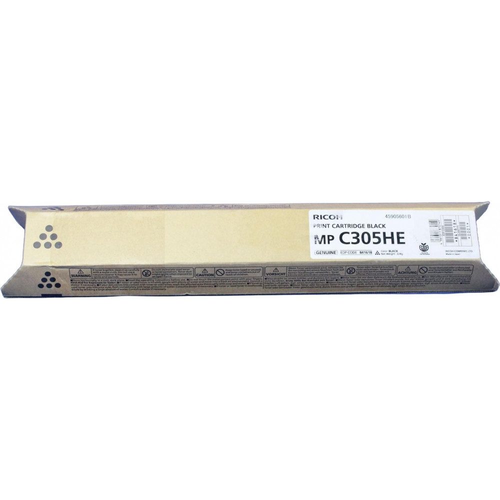 Ricoh Tonerkartusche Ricoh Toner MP C305E Schwarz Originaltoner, (Original Toner von Ricoh für MP C305E), Original Toner von Ricoh, für MP C305E geeignet