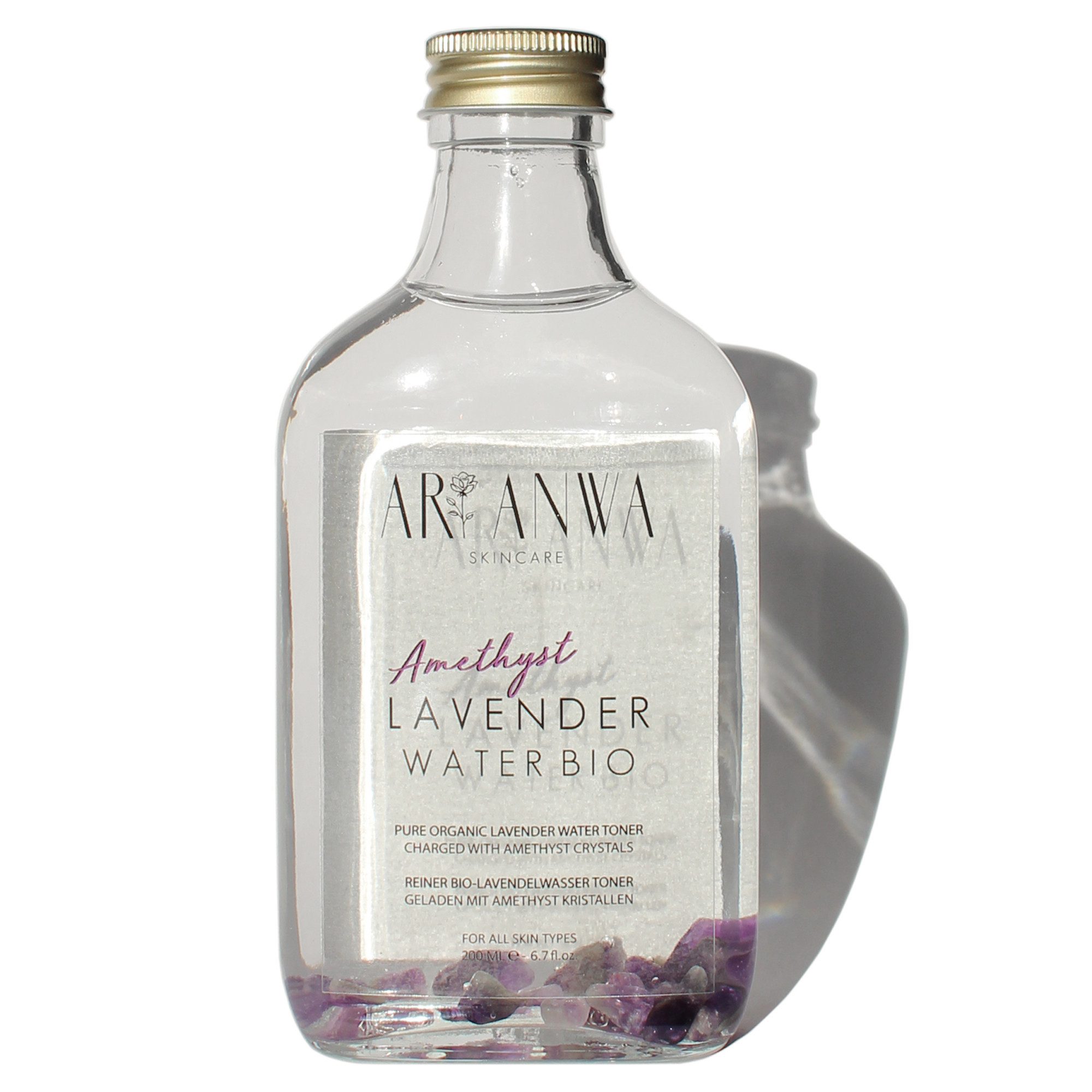 ARI ANWA Skincare Gesichtswasser Lavendelwasser Bio mit Amethyst, Gesichtswasser & Gesichtstoner, Frei von: Tierversuchen und künstlichen Zusatzstoffen