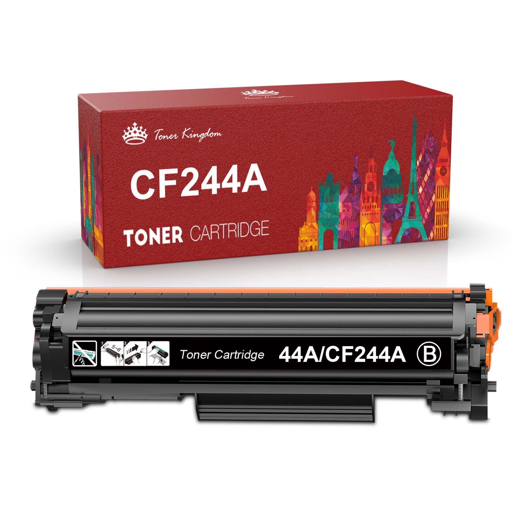 Toner Kingdom Tonerpatrone für HP 44A CF244A Laserjet Pro M15w M15a MFP M28w | Tonerpatronen