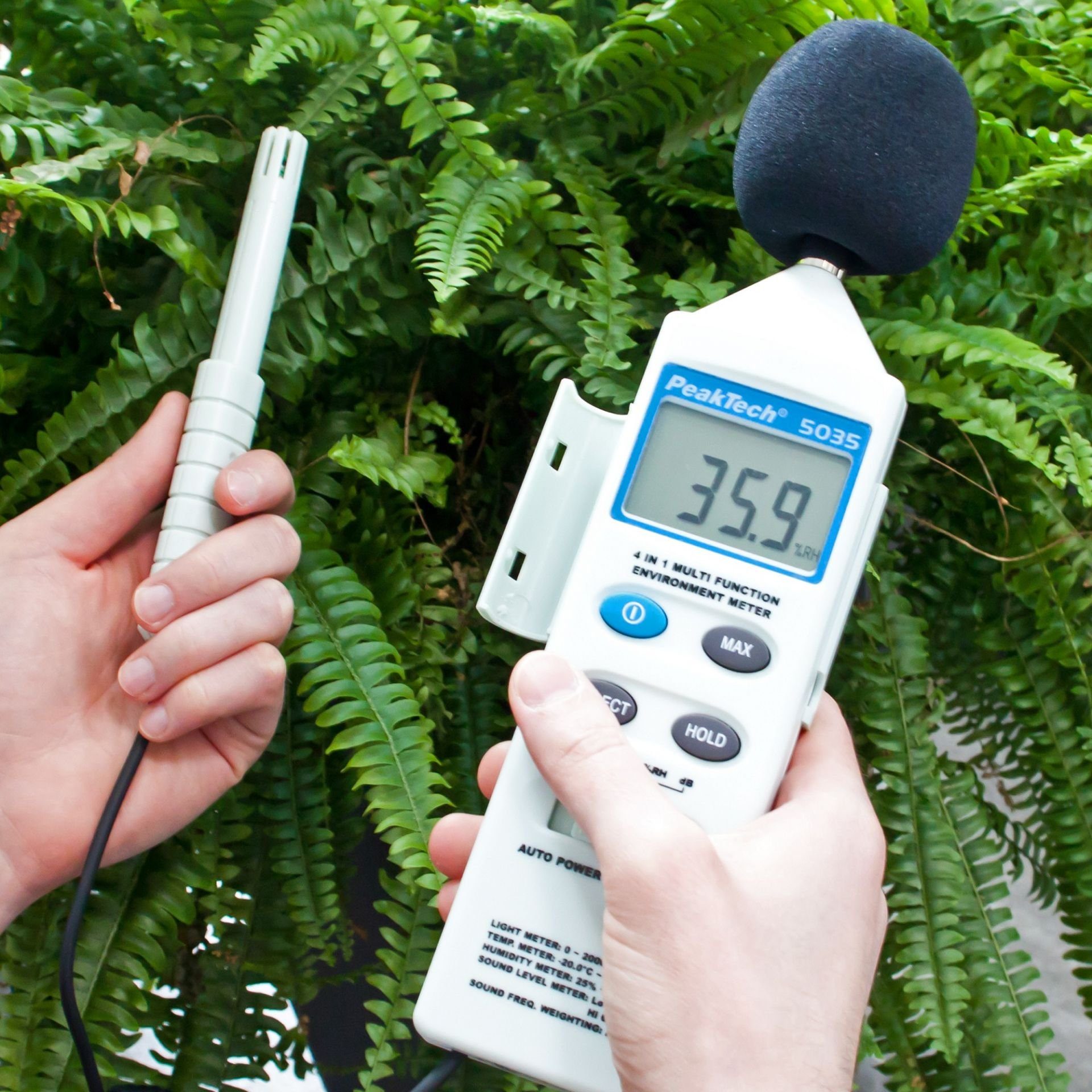 PeakTech (1-St) PeakTech Hygrometer 5035: Multifunktions-Umweltmessgerät,