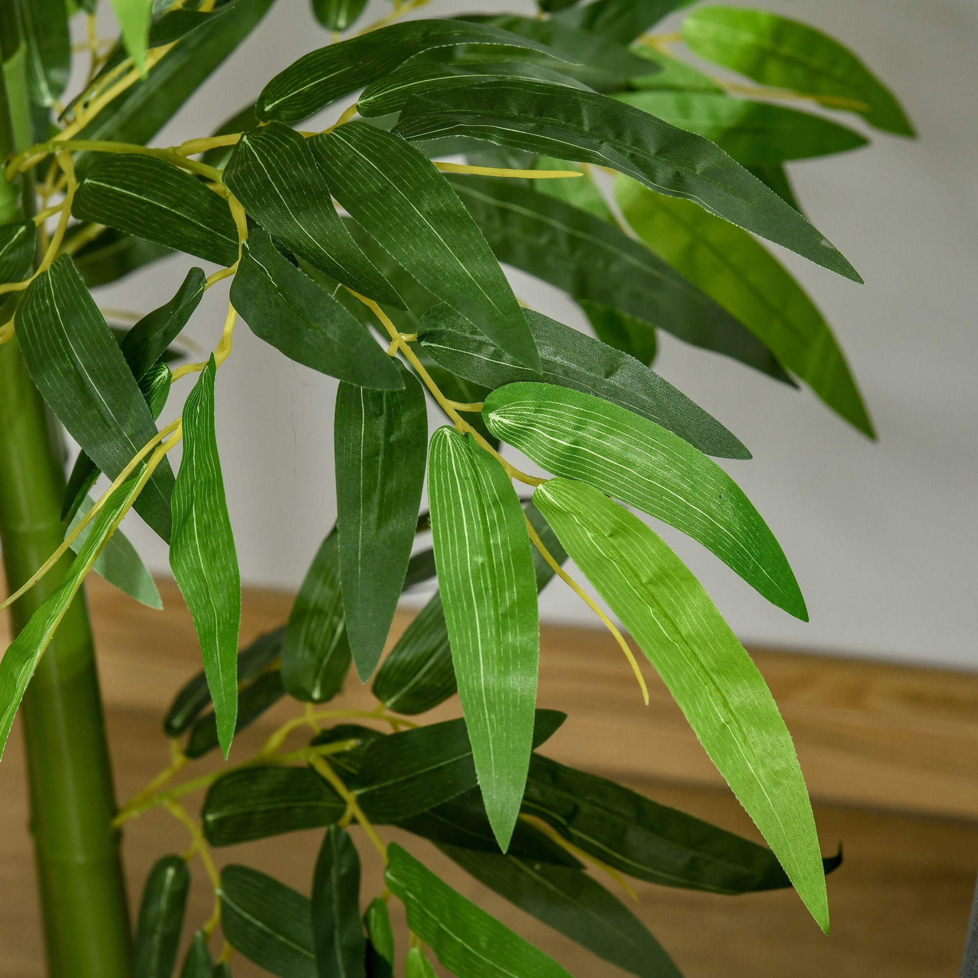 Bambus, cm, Kunststofftopf künstliche 160 HOMCOM, Höhe Kunstpflanze Büropflanze Pflanze
