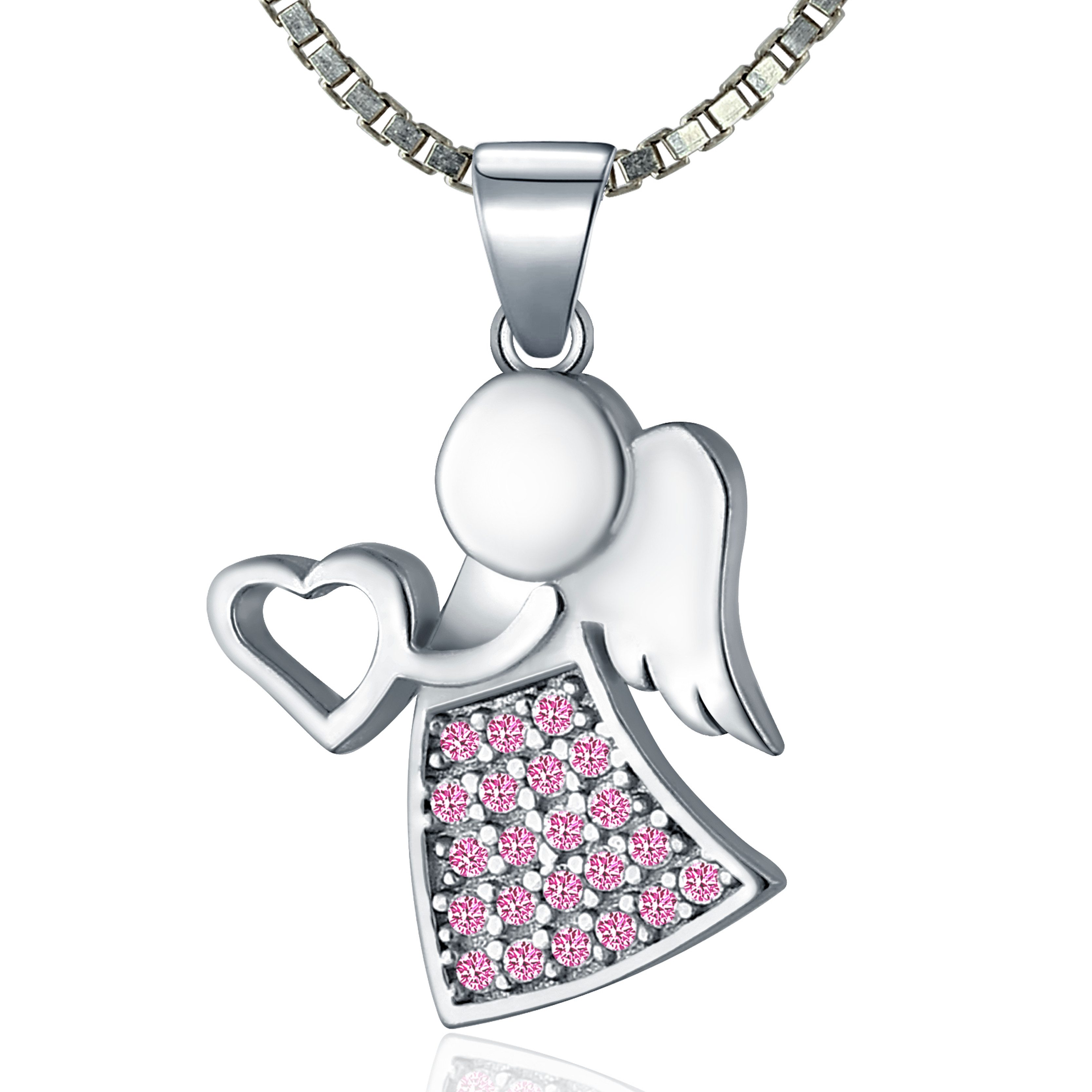 NAHLE Kette mit Anhänger Silberkette 925 Engel Silber Schutzengel, 925 Silb günstig online kaufen