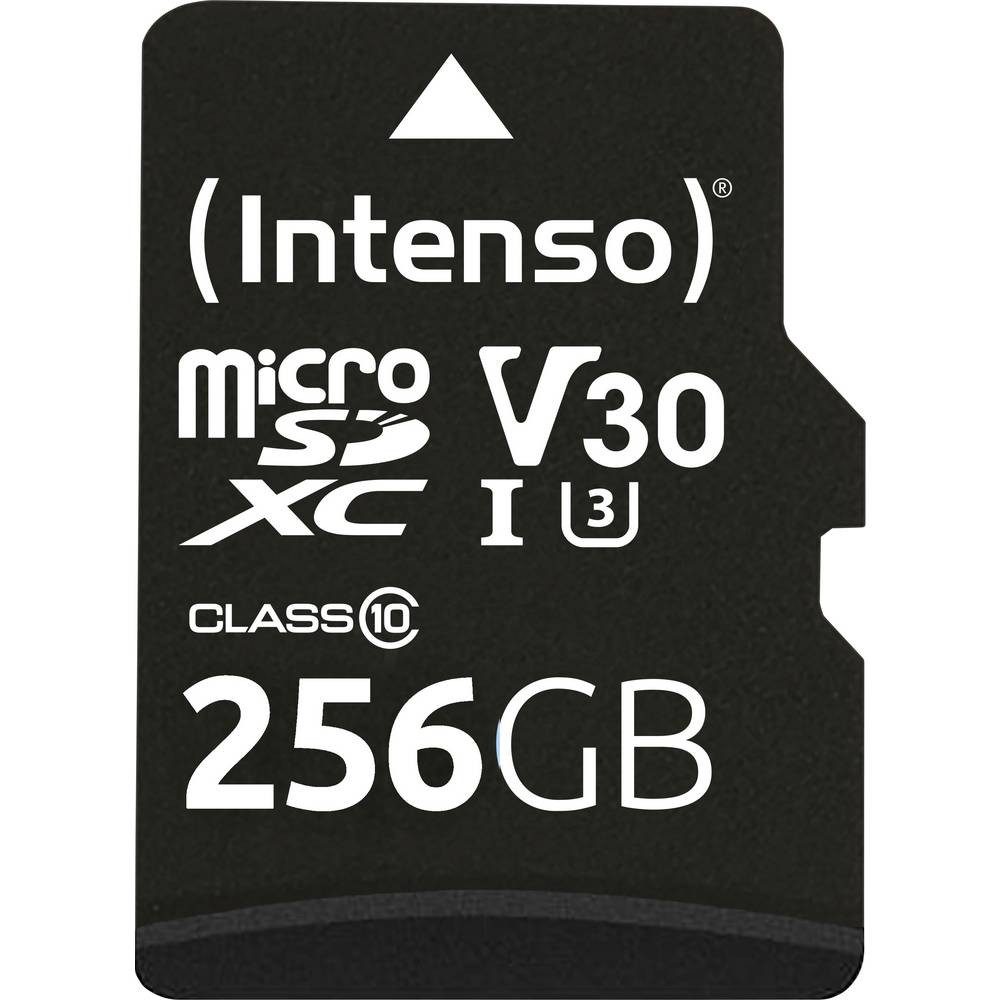 Intenso Professional miniSDXC-Karte Retail 256 GB Class 10, UHS-I U3, v30 Speicherkarte (Wasserfest, Temperaturbeständig)