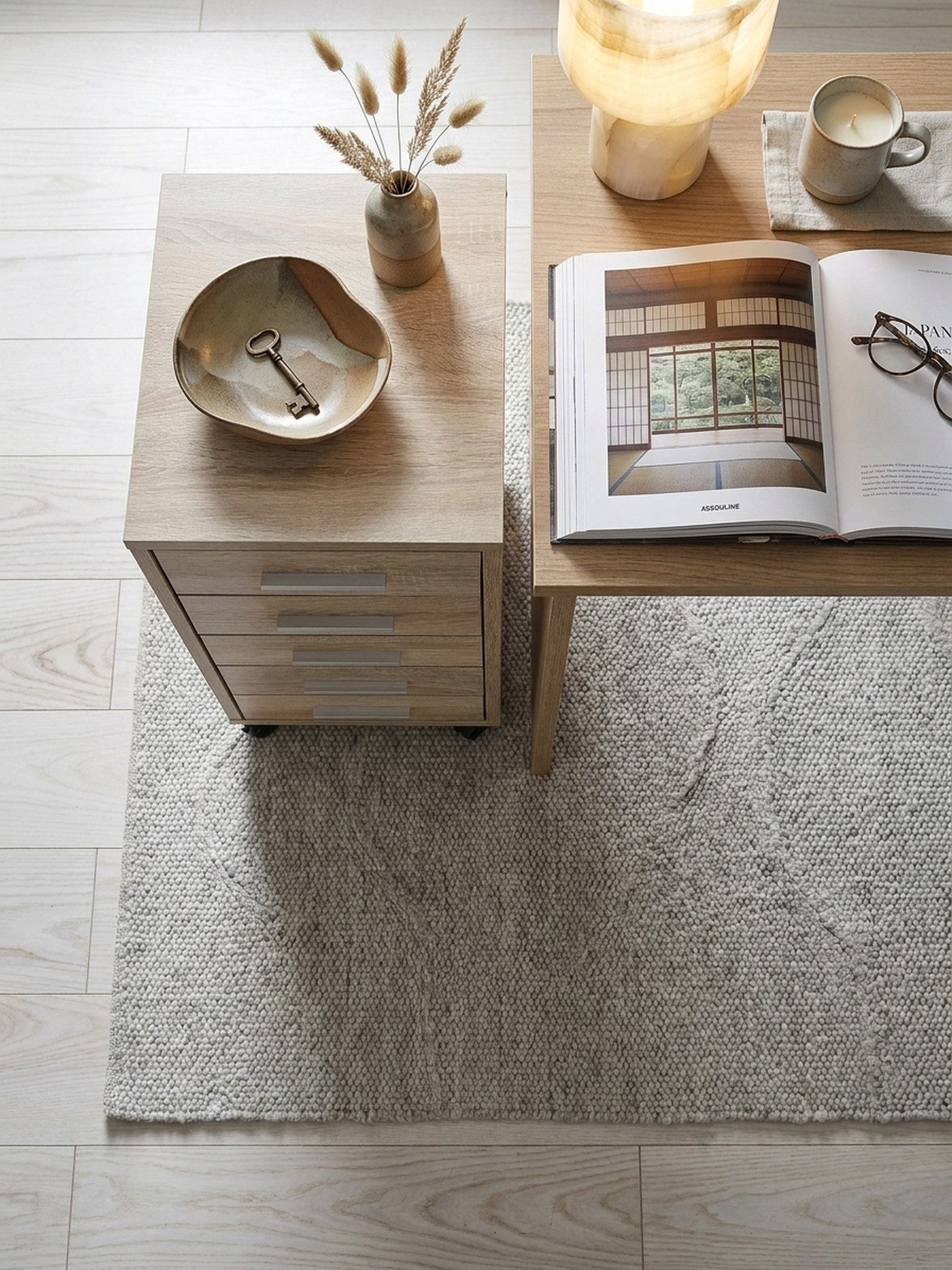 KADIMA DESIGN Rollcontainer Rollcontainer Sonoma 33 x 63 x 38 cm Holz Schubladenschrank, (klein Standcontainer schmal, Schreibtischcontainer mit Rollen), Schreibtisch, Büro Schrank mit 5 Schubladen, Container Rollschrank