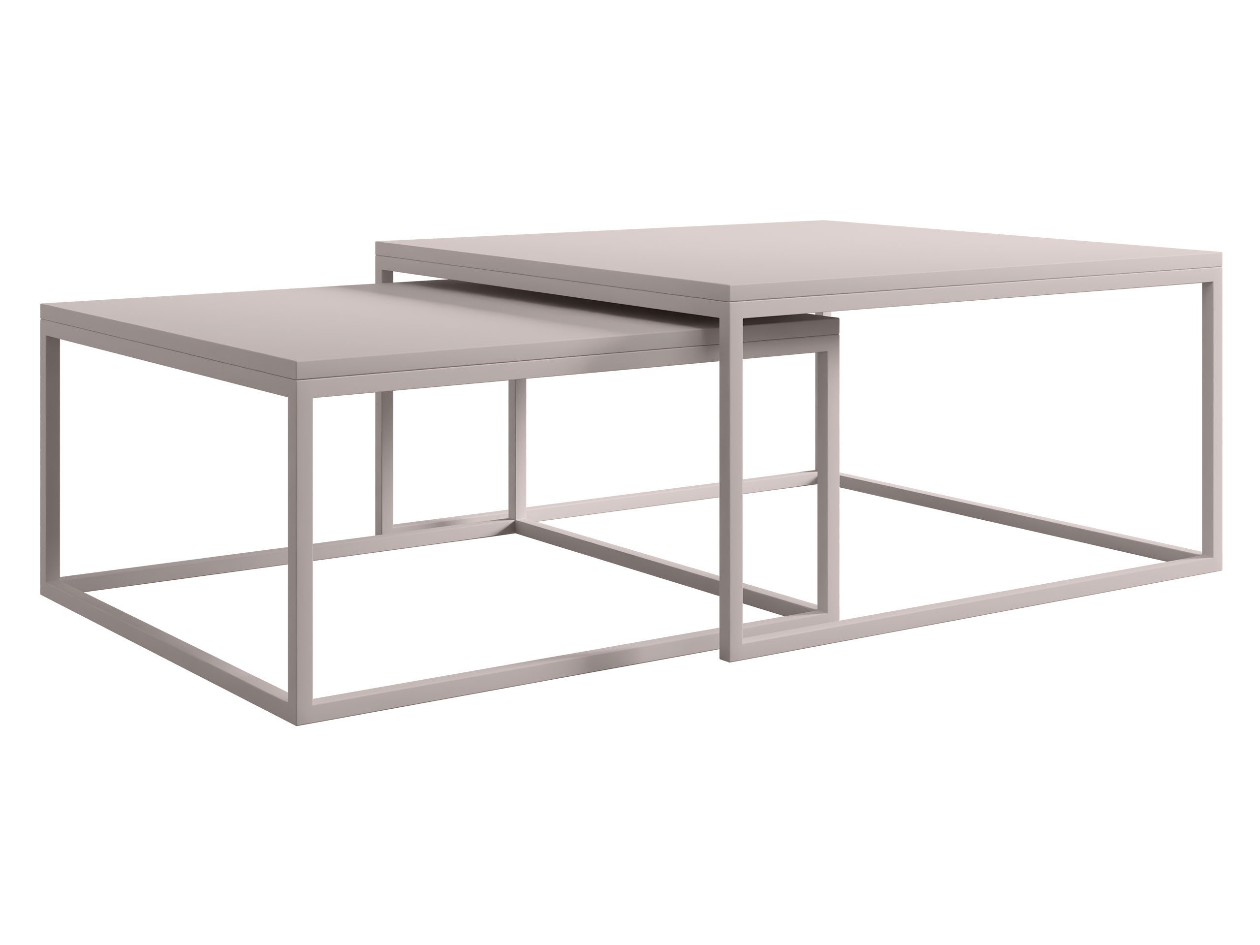 MIRJAN24 Couchtisch Dual Cashmere (2er-Set), Cashmere Vierkantrohrrahmen au günstig online kaufen