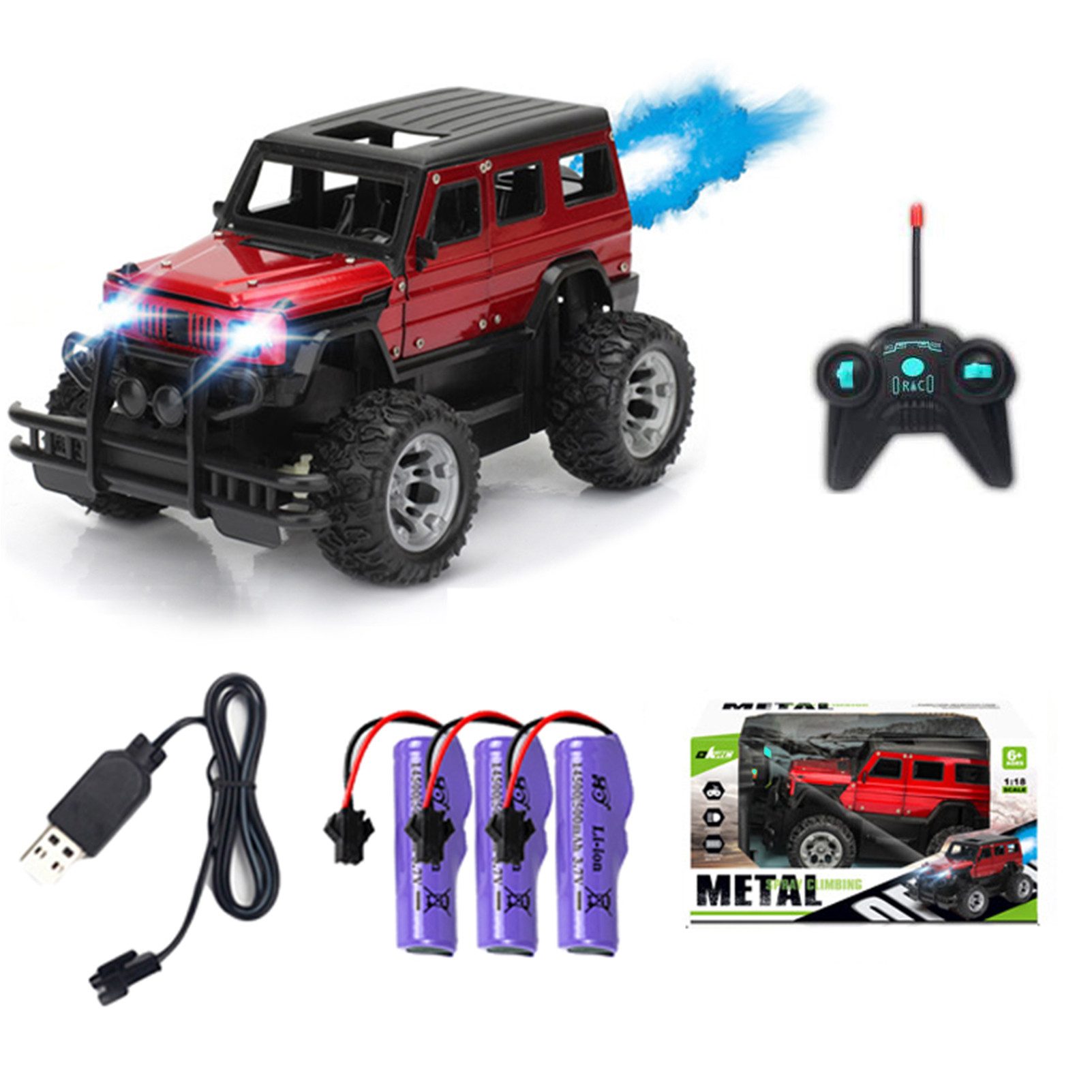 RC-Auto Ferngesteuertes Auto ab 3 5 6 8 jahre, Rc Auto mit Sprühnebel